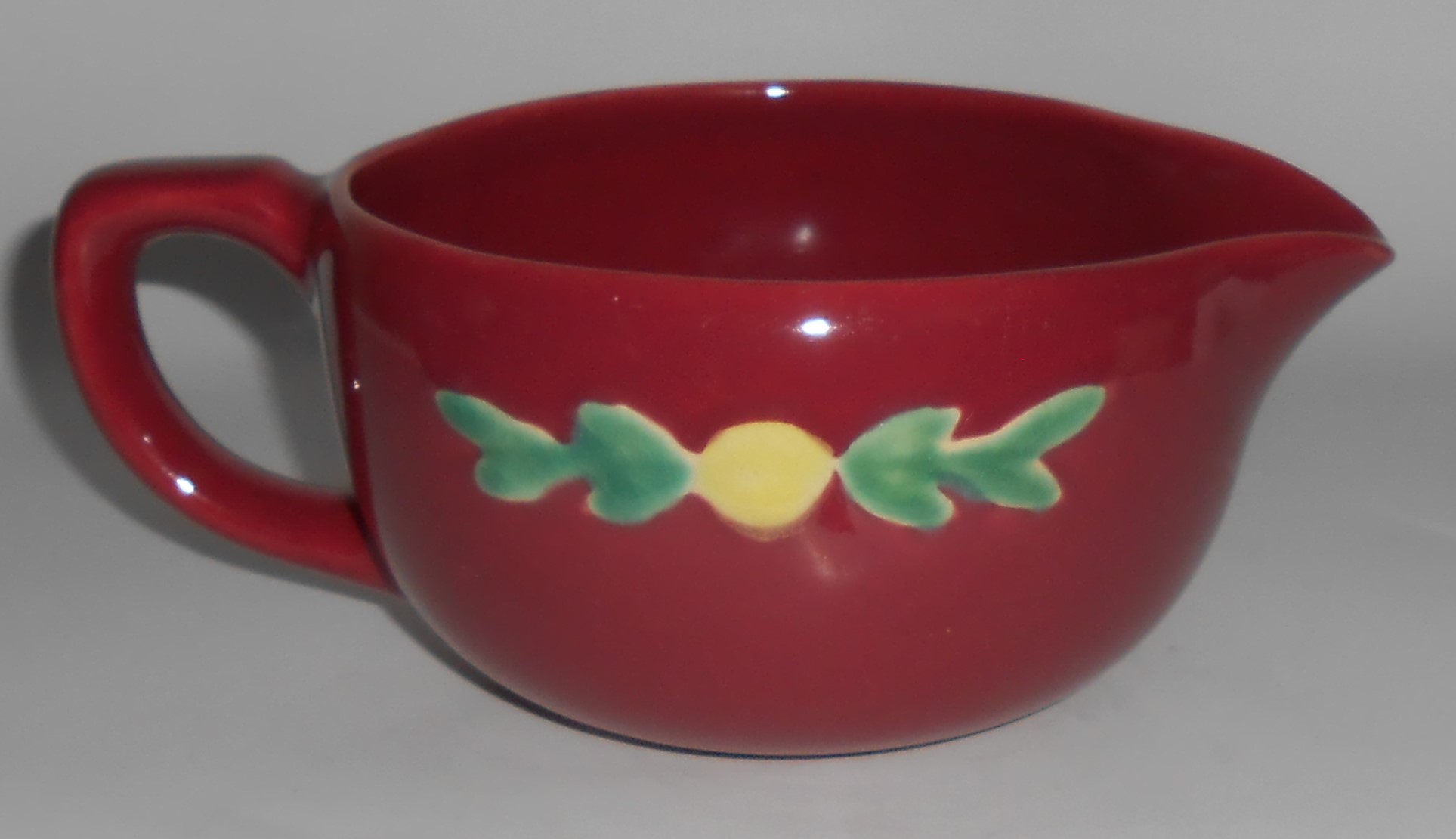 Coors Pottery Rosebud Red Small Handled Batter Bowl