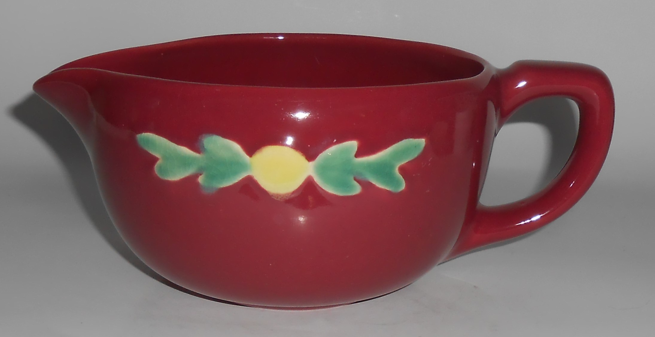 Coors Pottery Rosebud Red Small Handled Batter Bowl