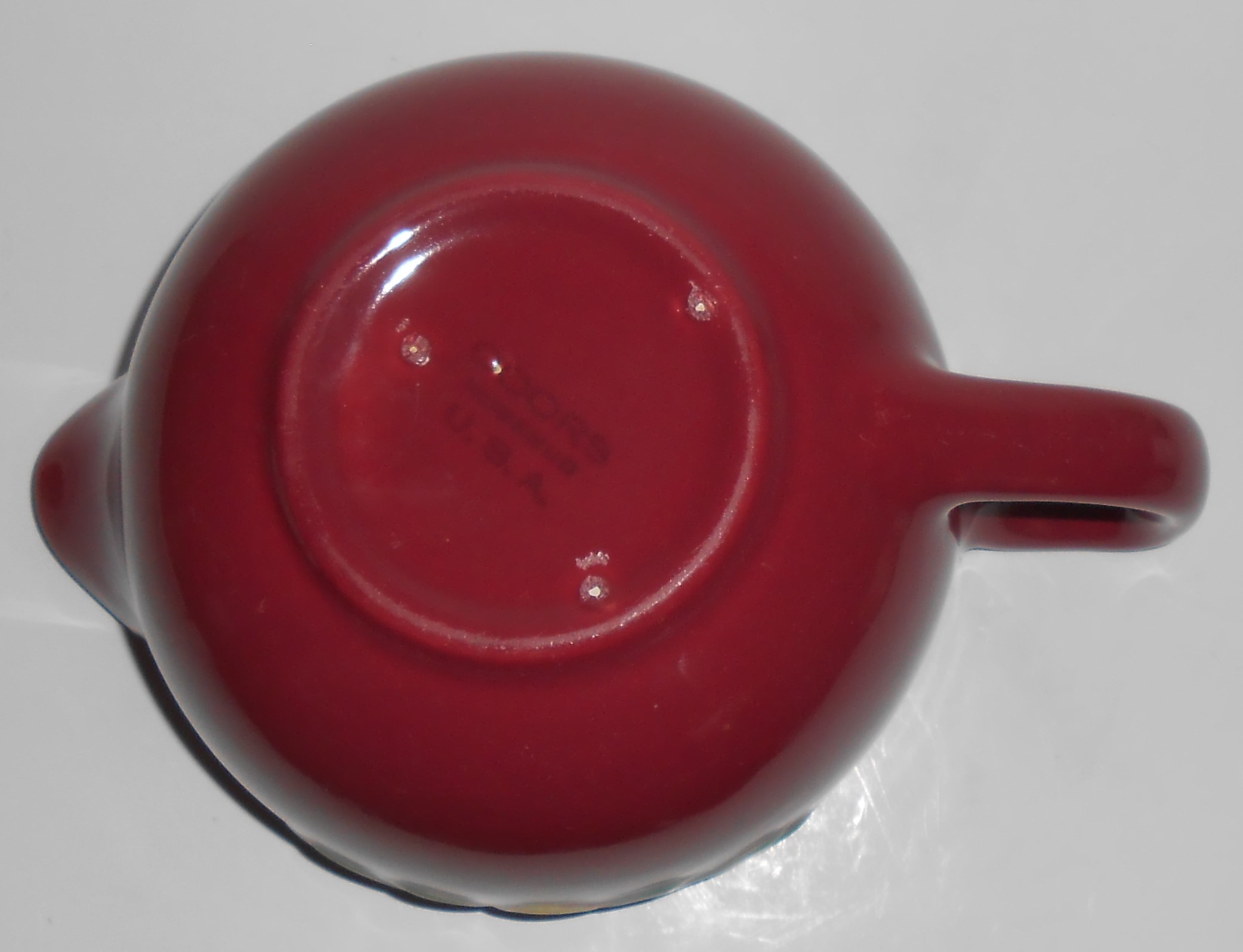 Coors Pottery Rosebud Red Small Handled Batter Bowl