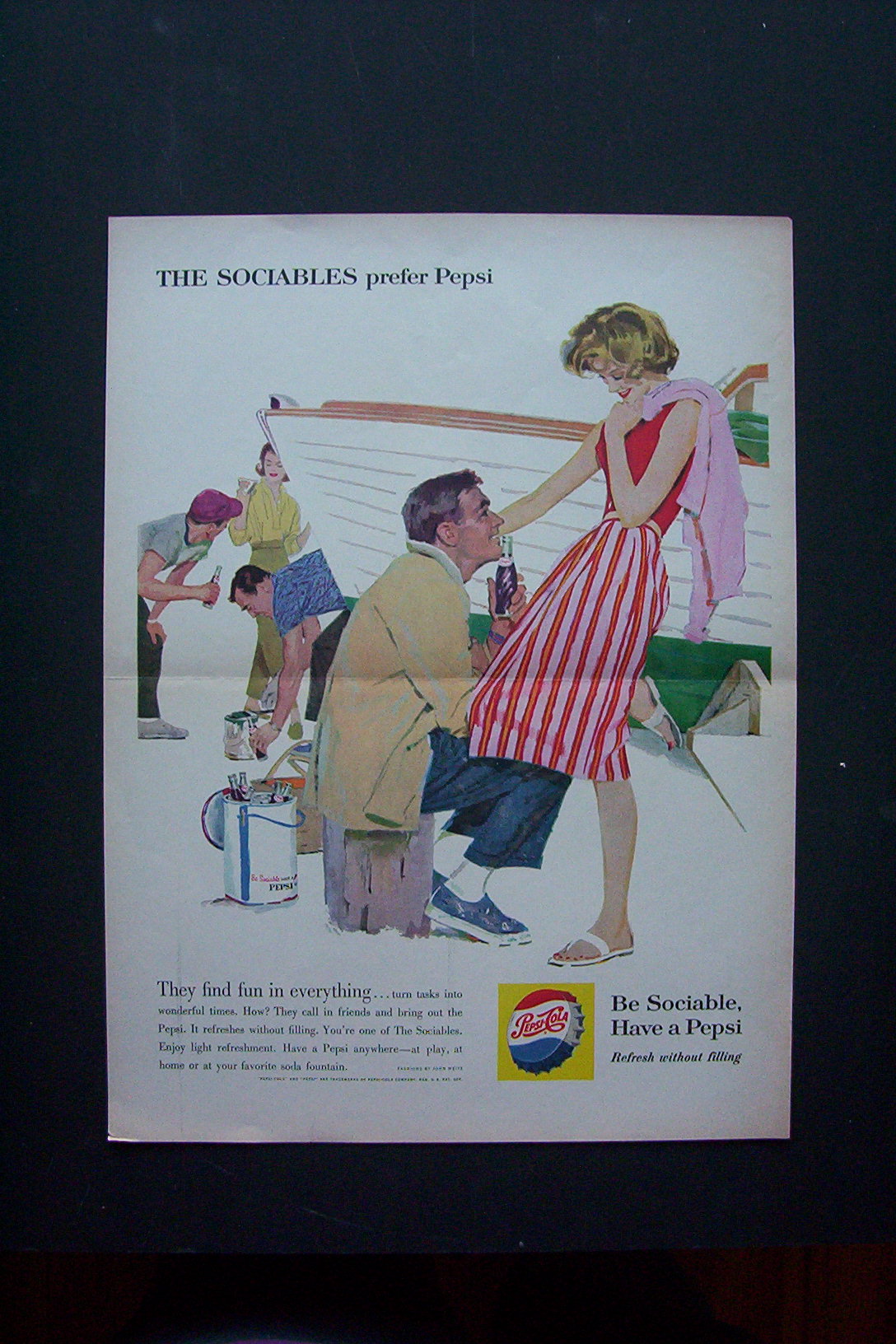 1950's Pepsi Cola (Pepsi) with Couple Talking To A Man