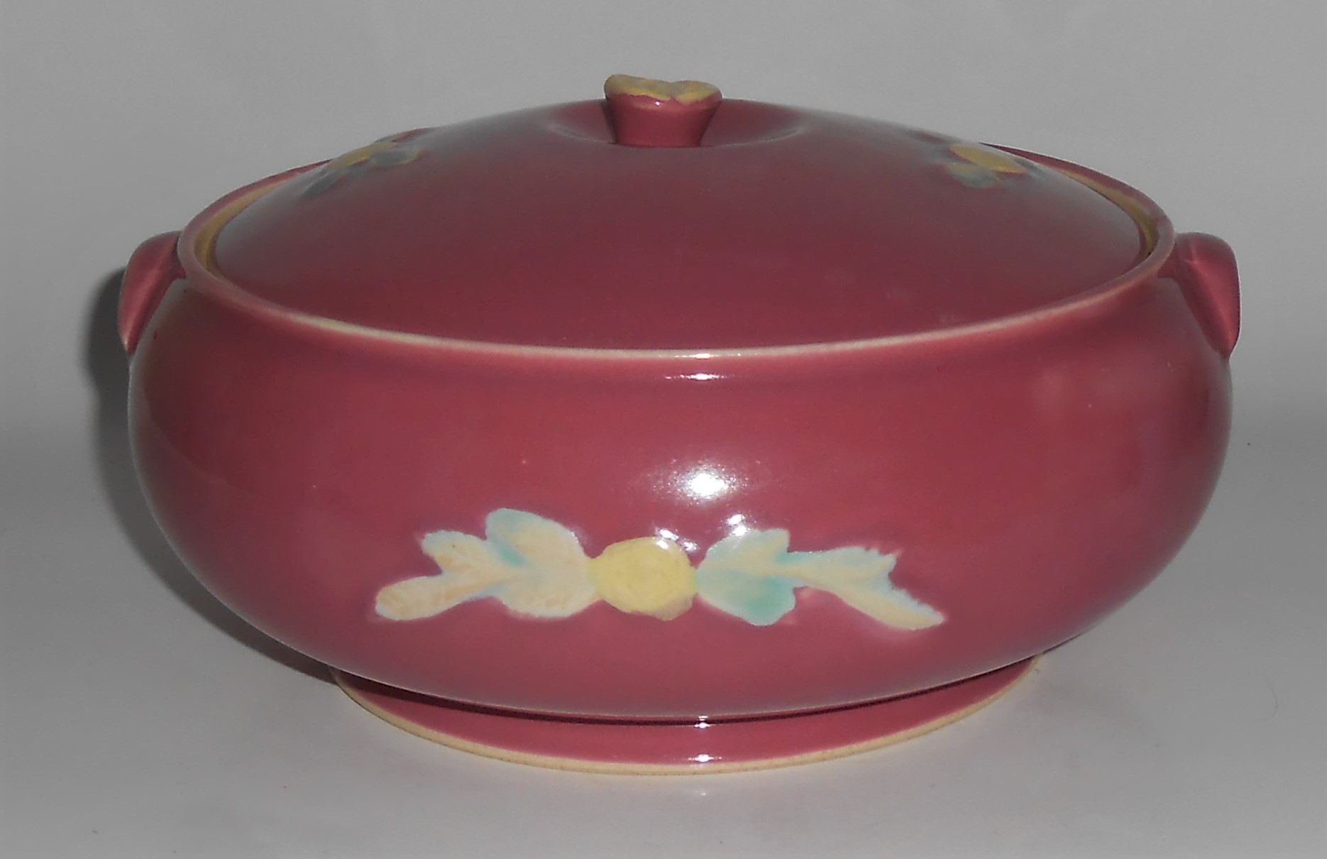 Coors Pottery Rosebud Early Red French Casserole