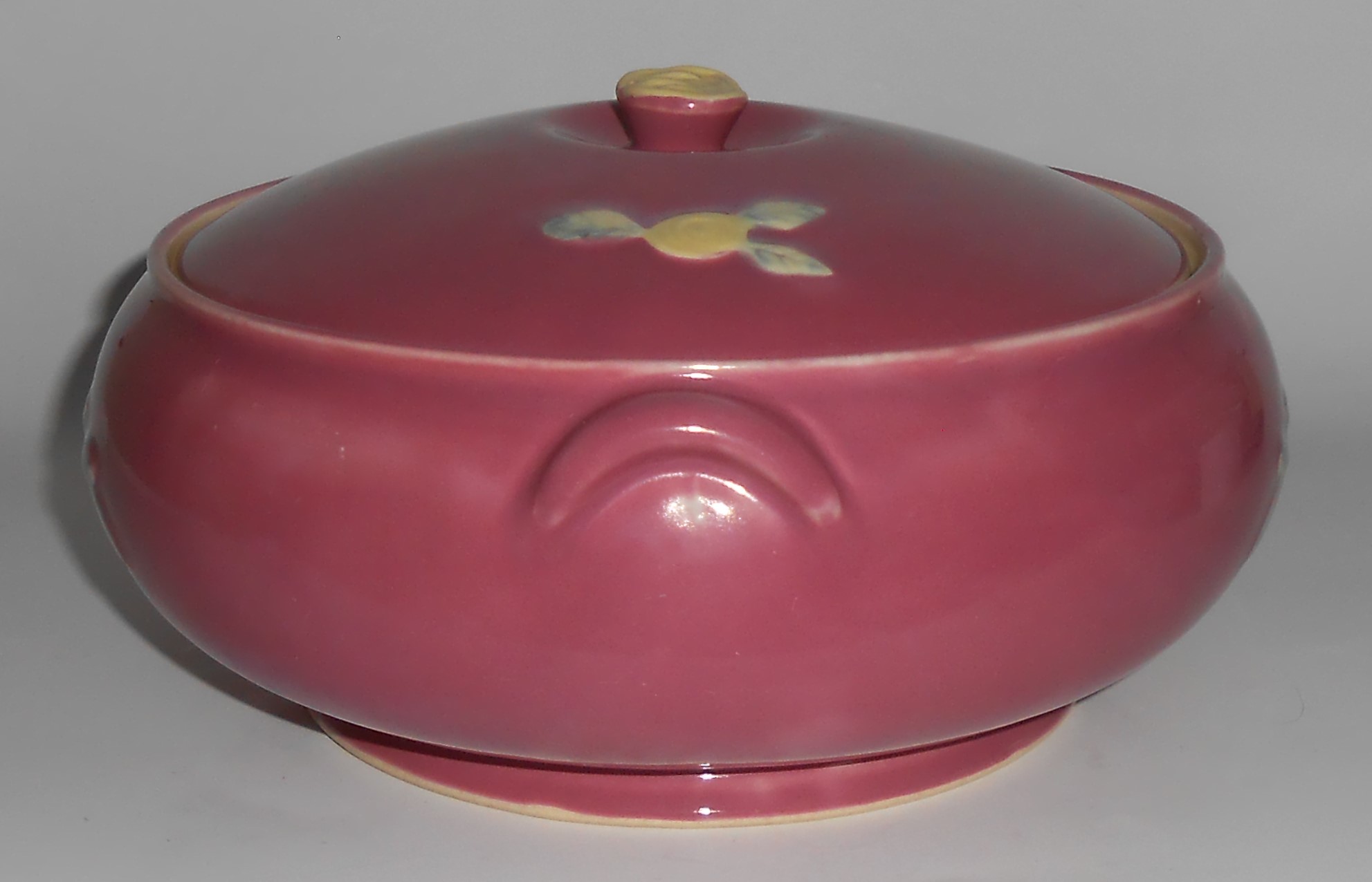 Coors Pottery Rosebud Early Red French Casserole