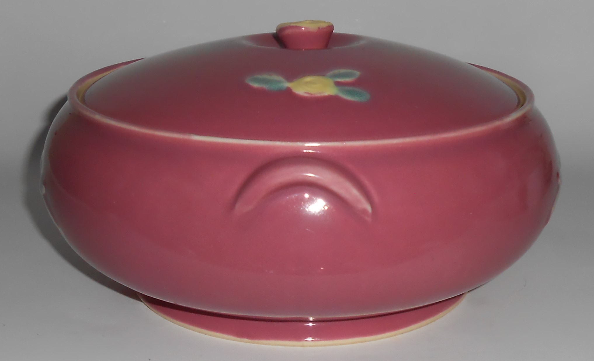 Coors Pottery Rosebud Early Red French Casserole
