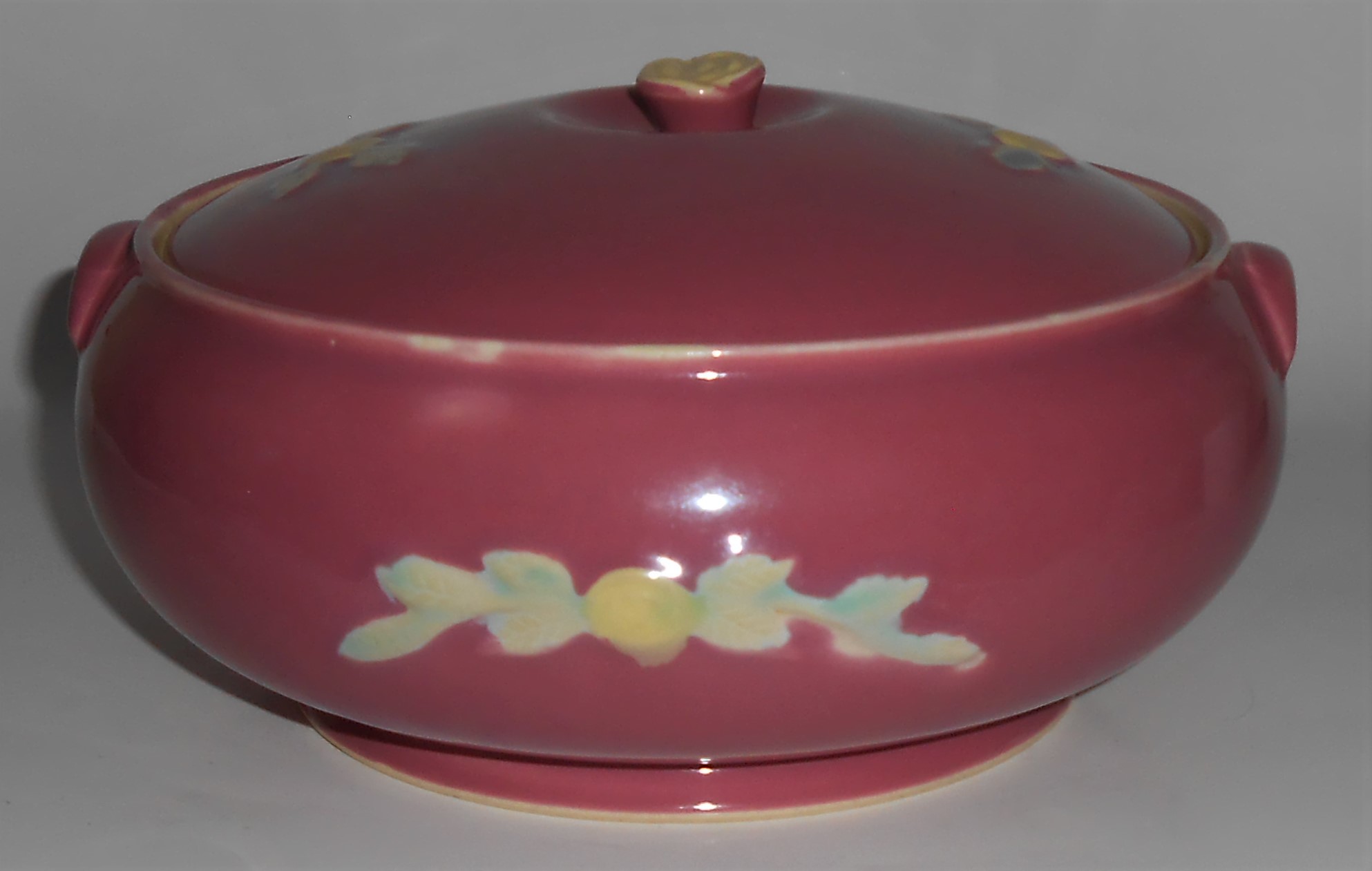 Coors Pottery Rosebud Early Red French Casserole