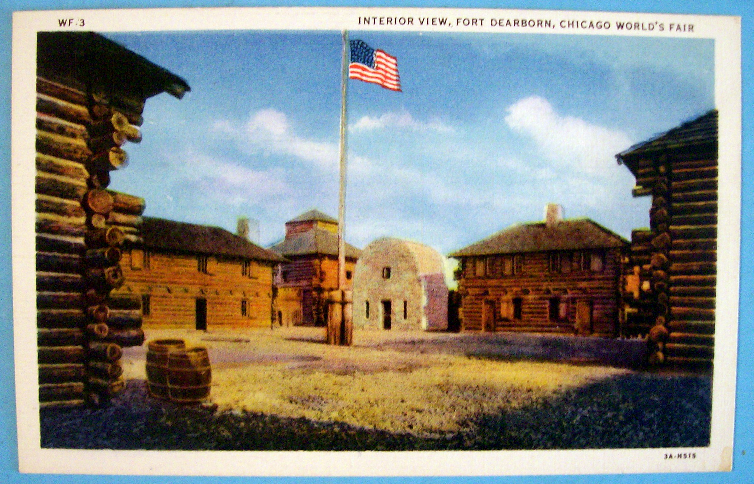 Fort Dearborn (Interior View) Postcard-Chicago Fair
