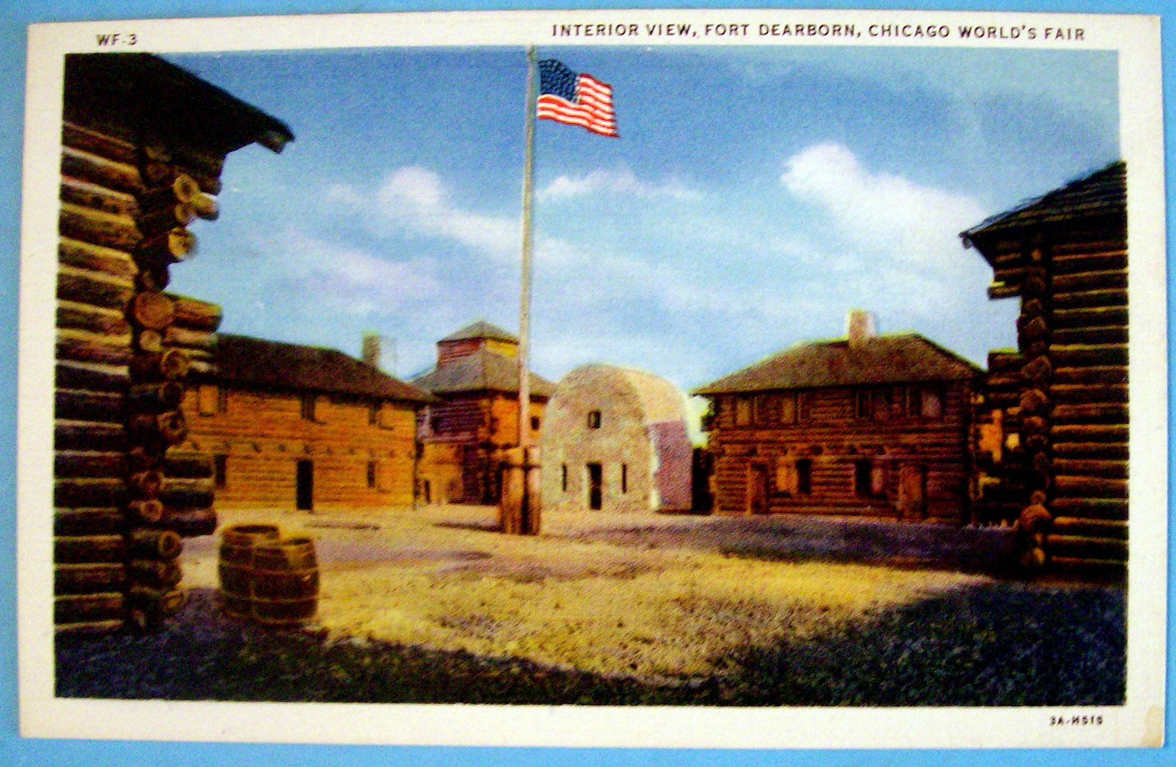 Fort Dearborn (Interior View) Postcard-Chicago Fair