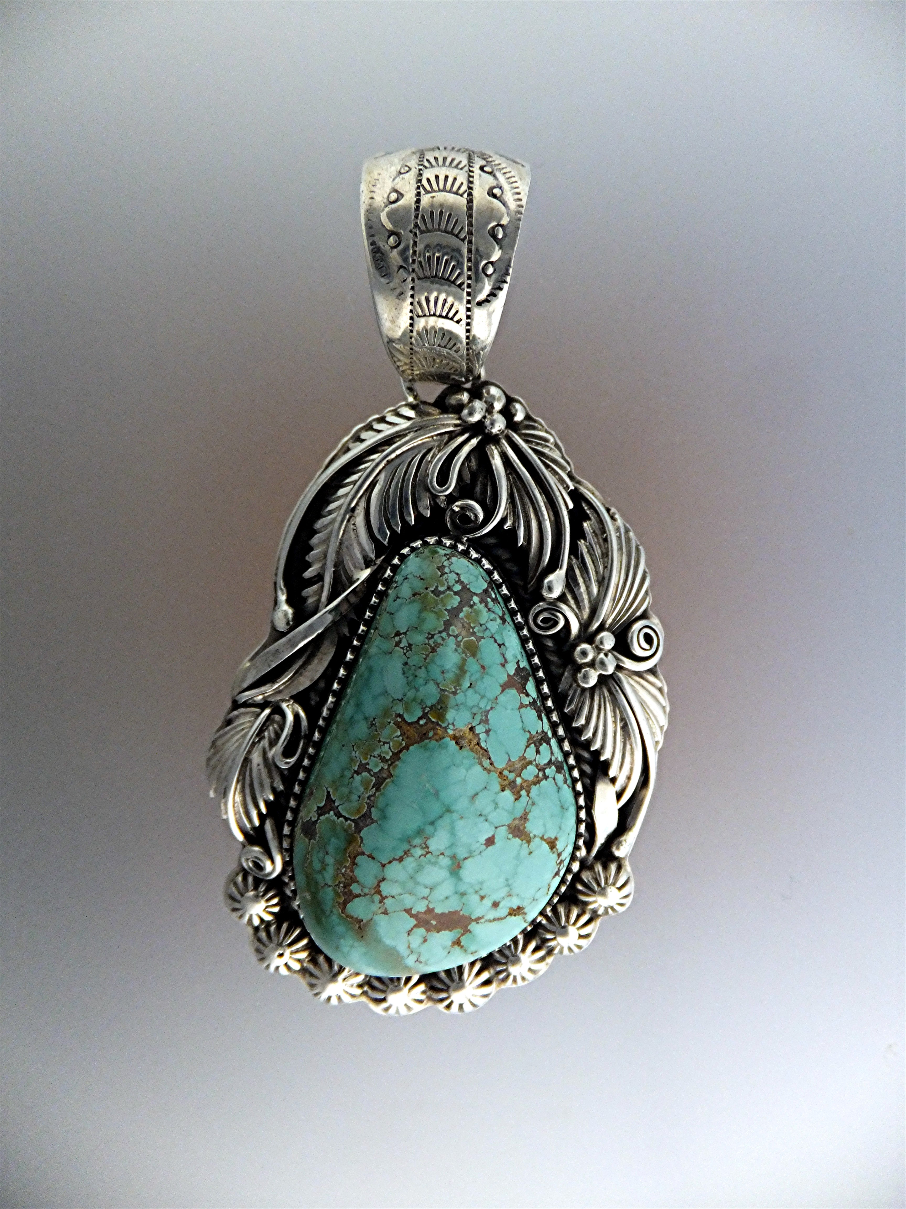 Carico Lake Turquoise Sterling Silver Signed LMC