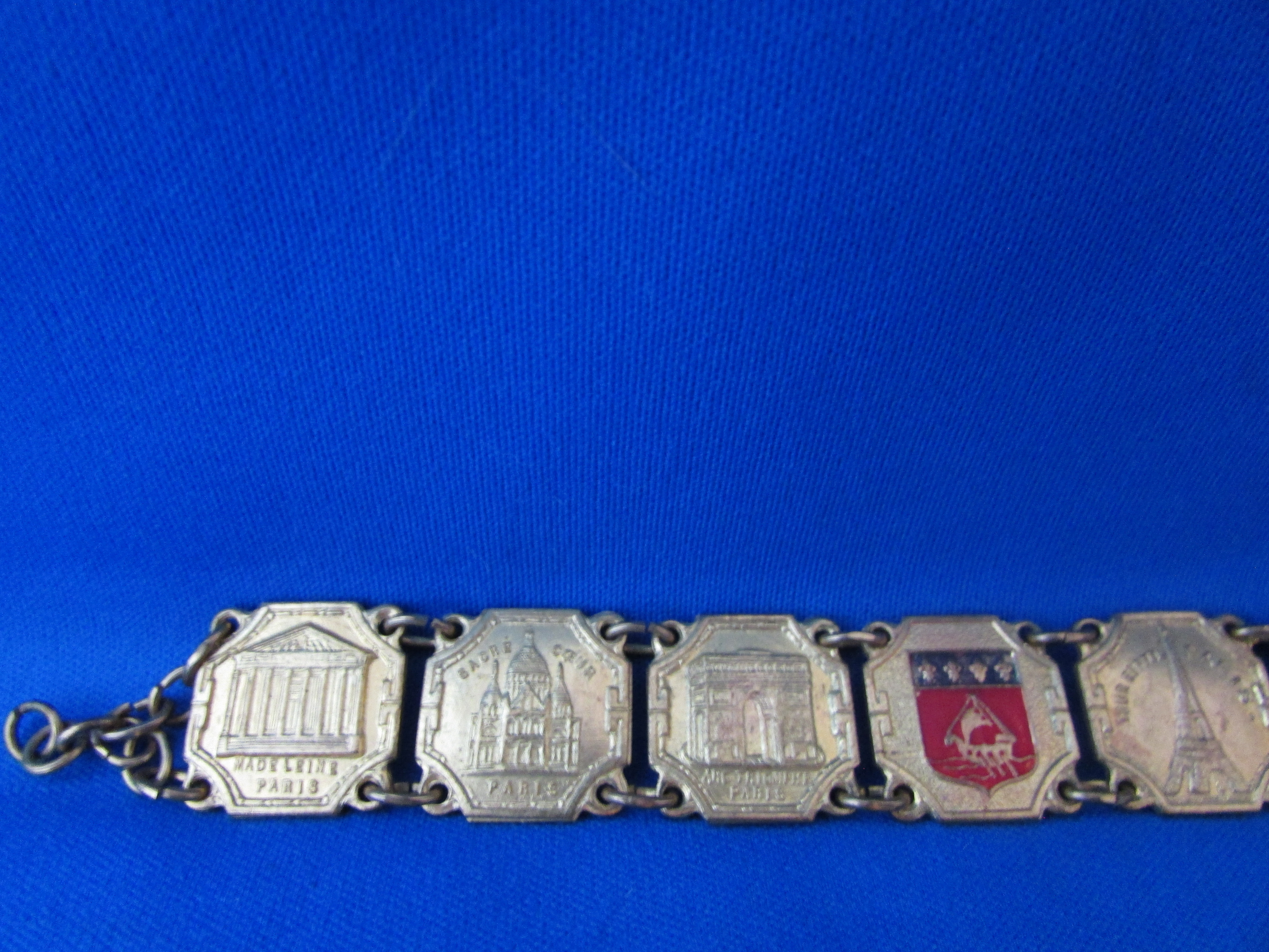 Metal Tone Souvenir Bracelet from Paris France