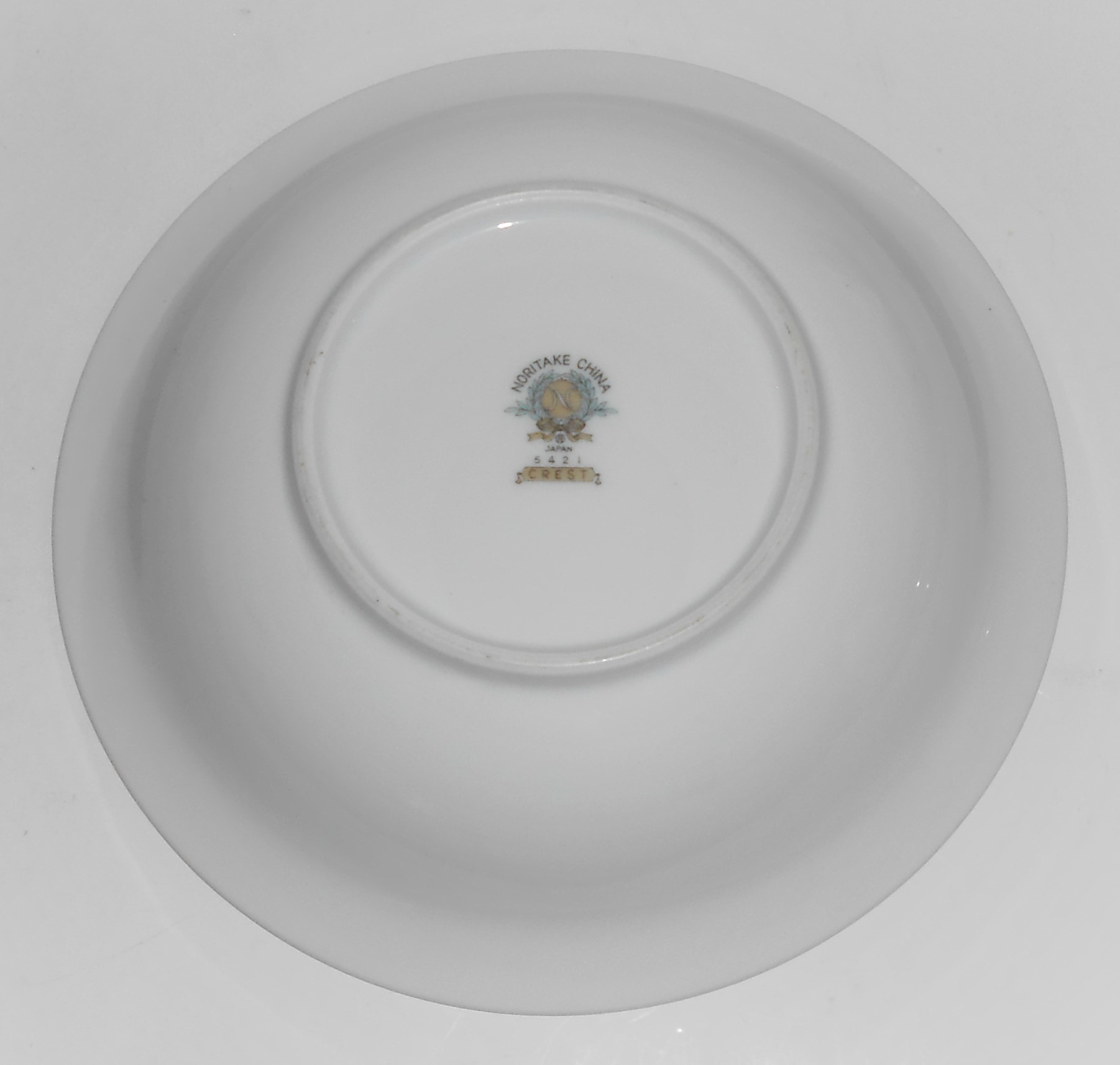 Noritake Porcelain China Crest Floral w/Platinum Coupe