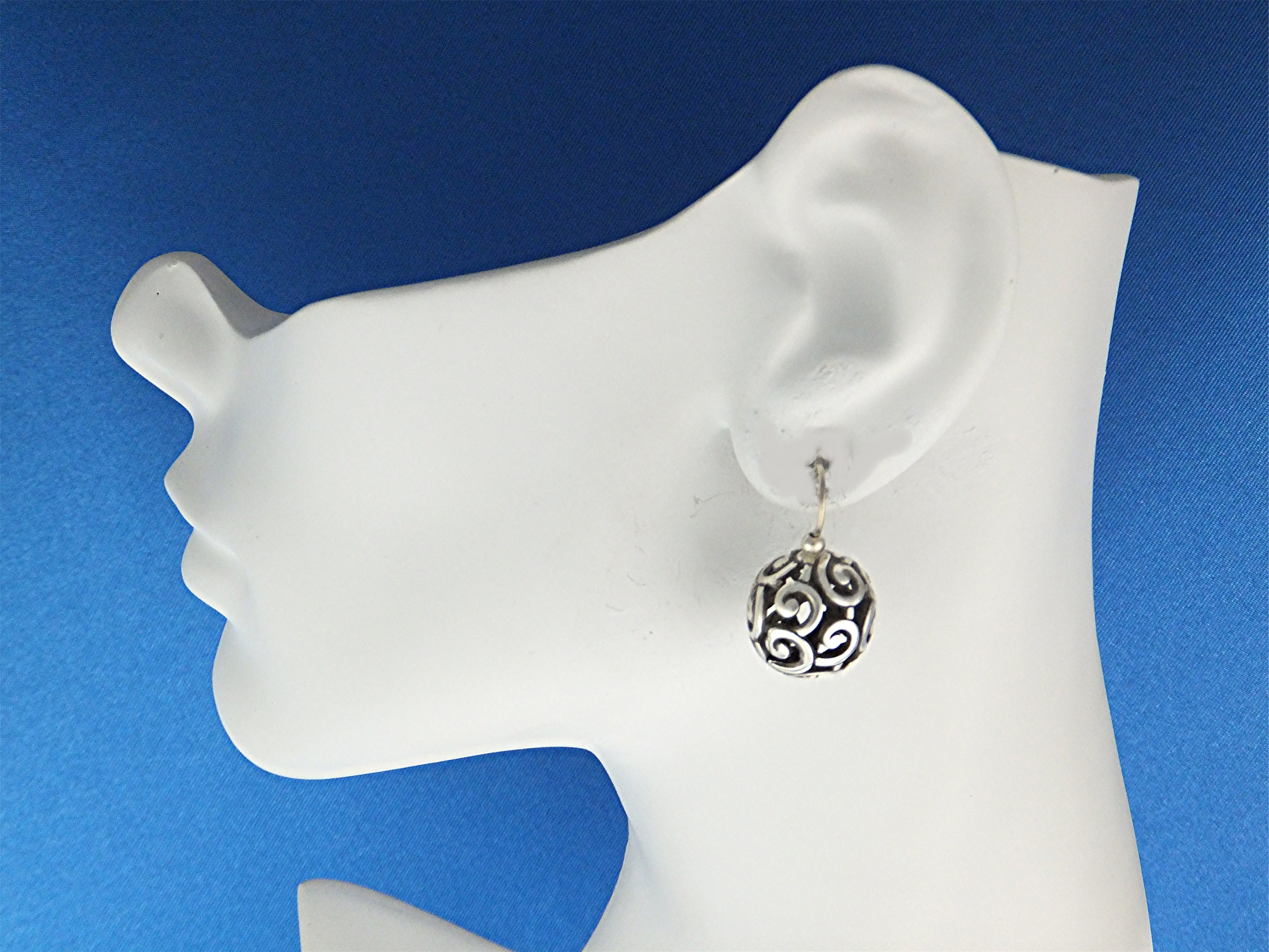 Earrings Sterling Silver Filigree Shepherd Hook