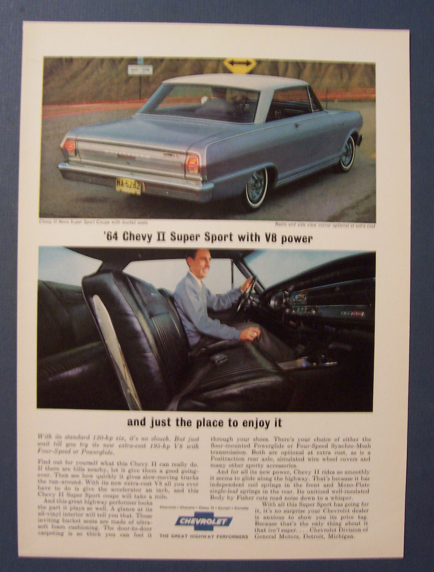 1964 Chevrolet Ad with Chevy II Nova Sport Coupe