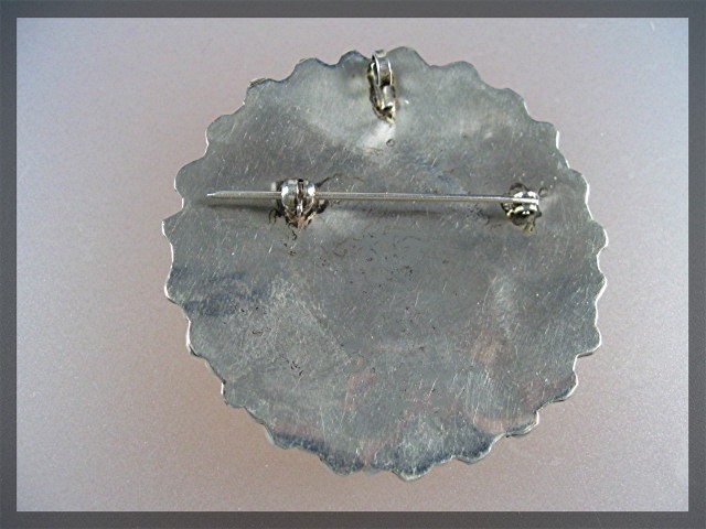 Zuni Sleeping Beauty Turquoise Coral Sterling Silver Br