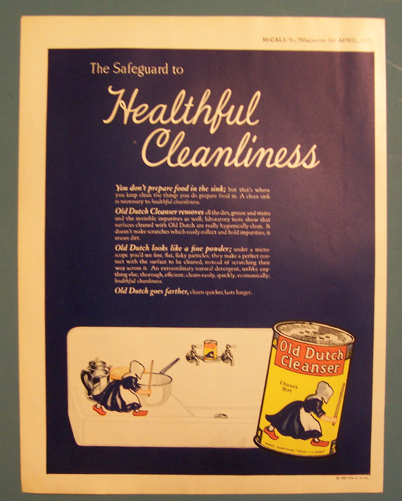 1925  Old Dutch Cleanser