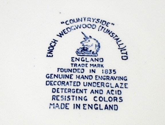 10 Inch Blue Wedgewood Countryside Plate