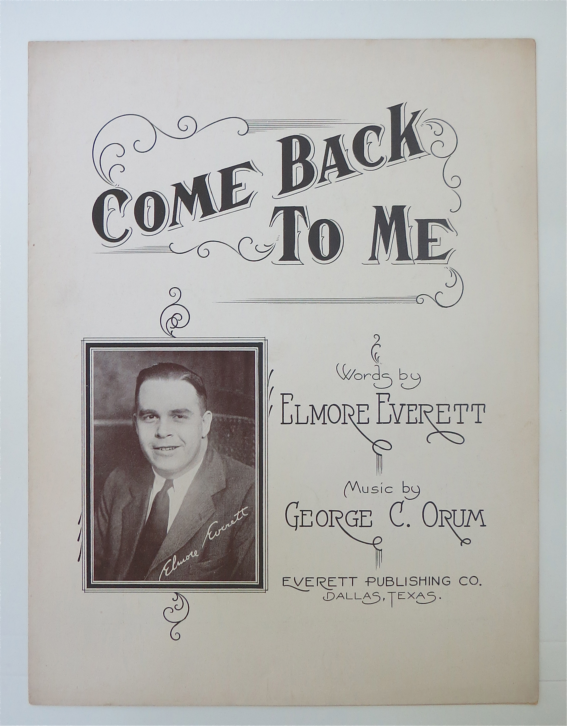 1932 Come Back To Me By Everett & Orum