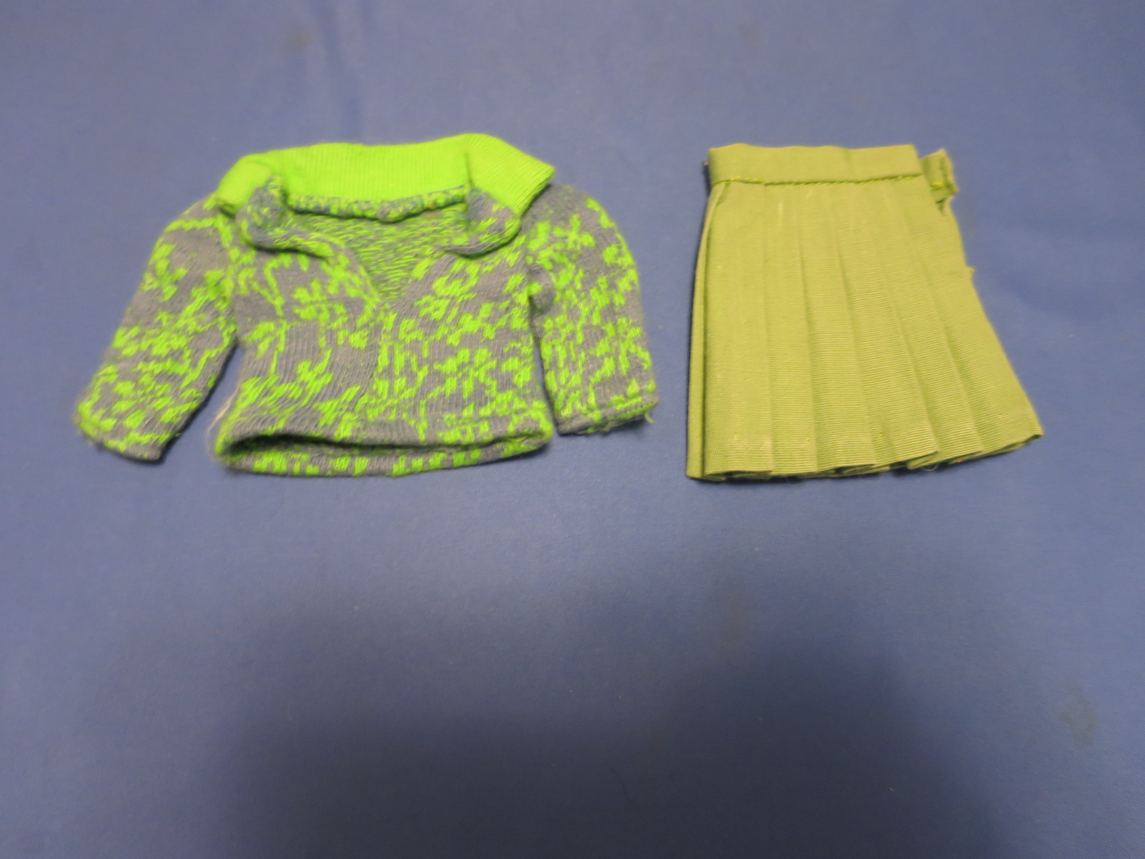 Francie Doll Outfit Tagged Francie 1965 Mattel Jersey Skirt