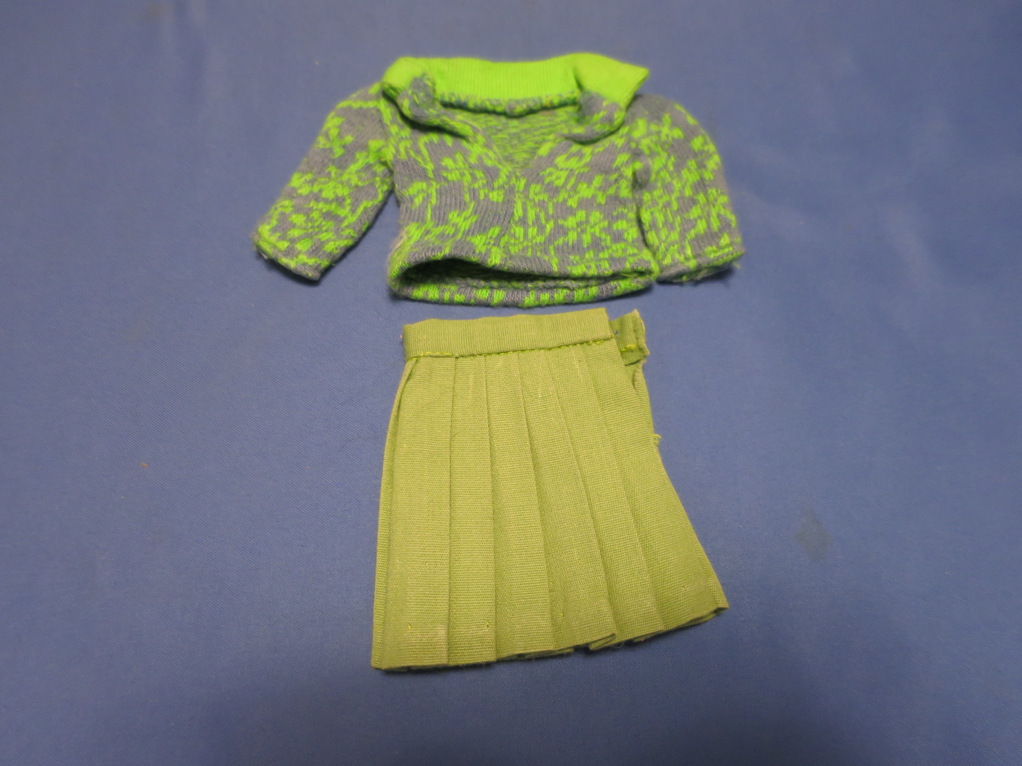 Francie Doll Outfit Tagged Francie 1965 Mattel Jersey Skirt