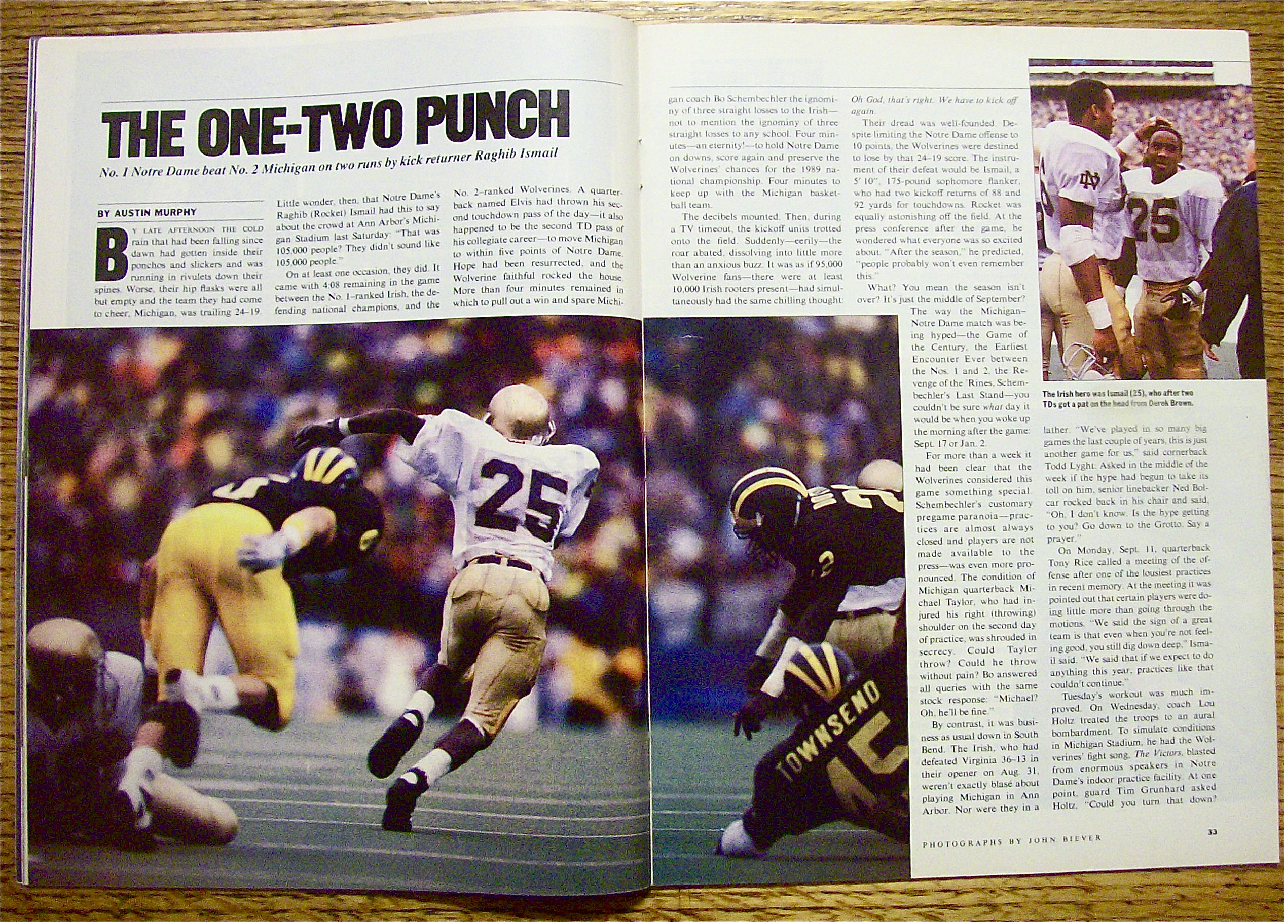 Sports Illustrated Magazine September 25, 1989 Raghib