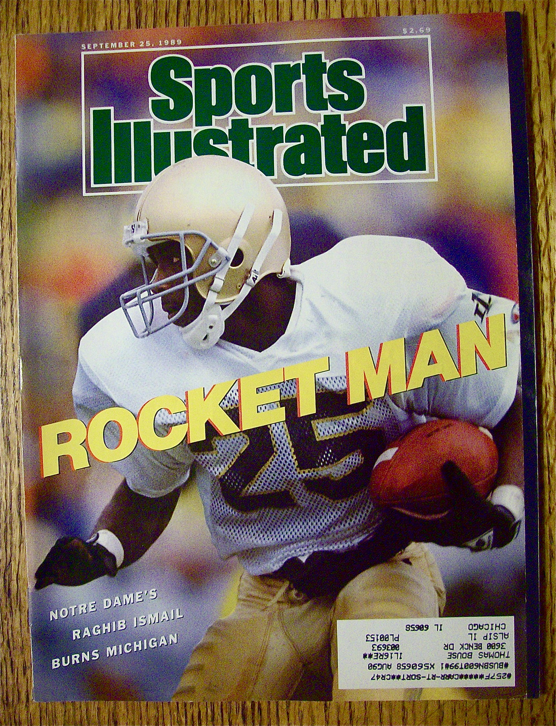 Sports Illustrated Magazine September 25, 1989 Raghib