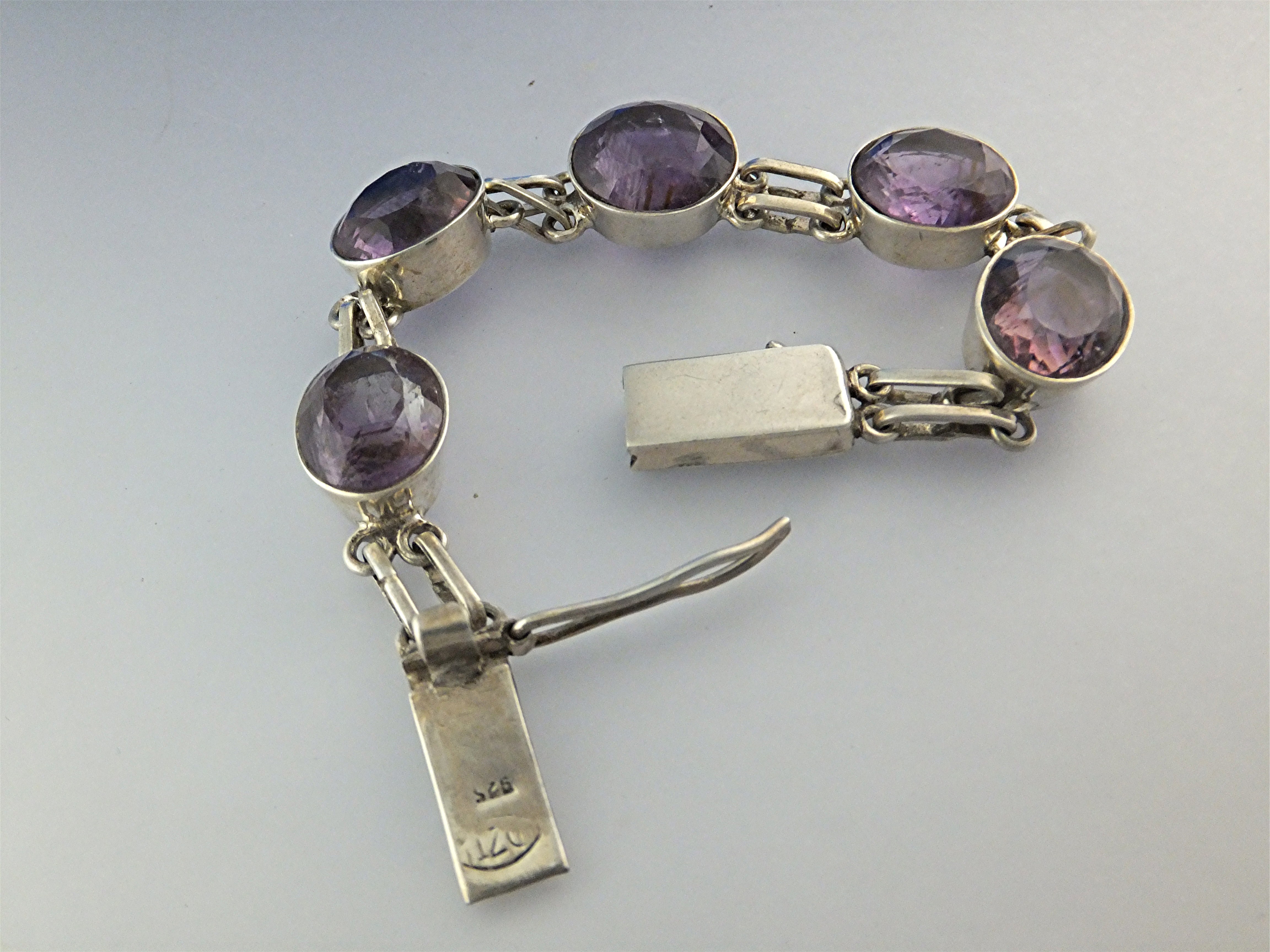 Bracelet Sterling Silver Amethyst IDZI