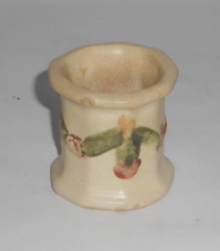 VINTAGE Weller Art Pottery Roma Matchstick / Toothpick Holder