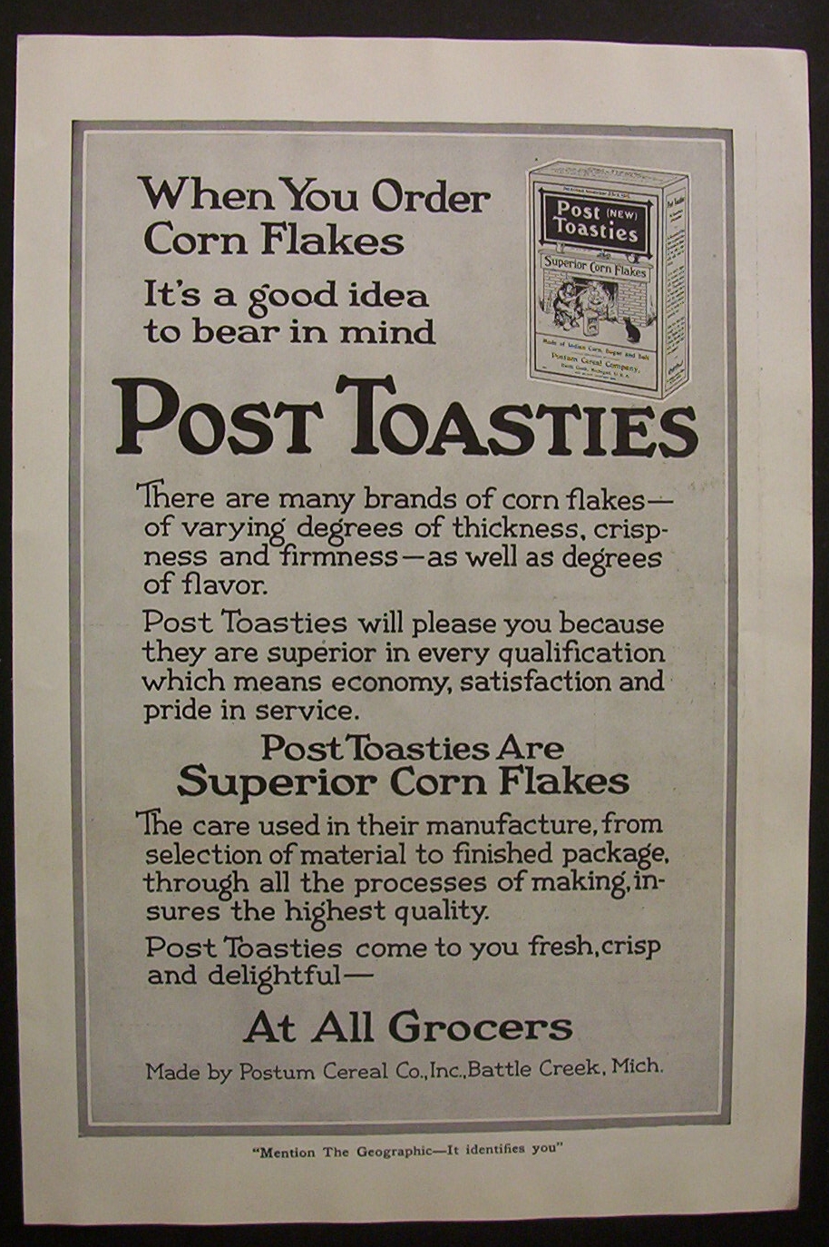1920  Post  Toasties