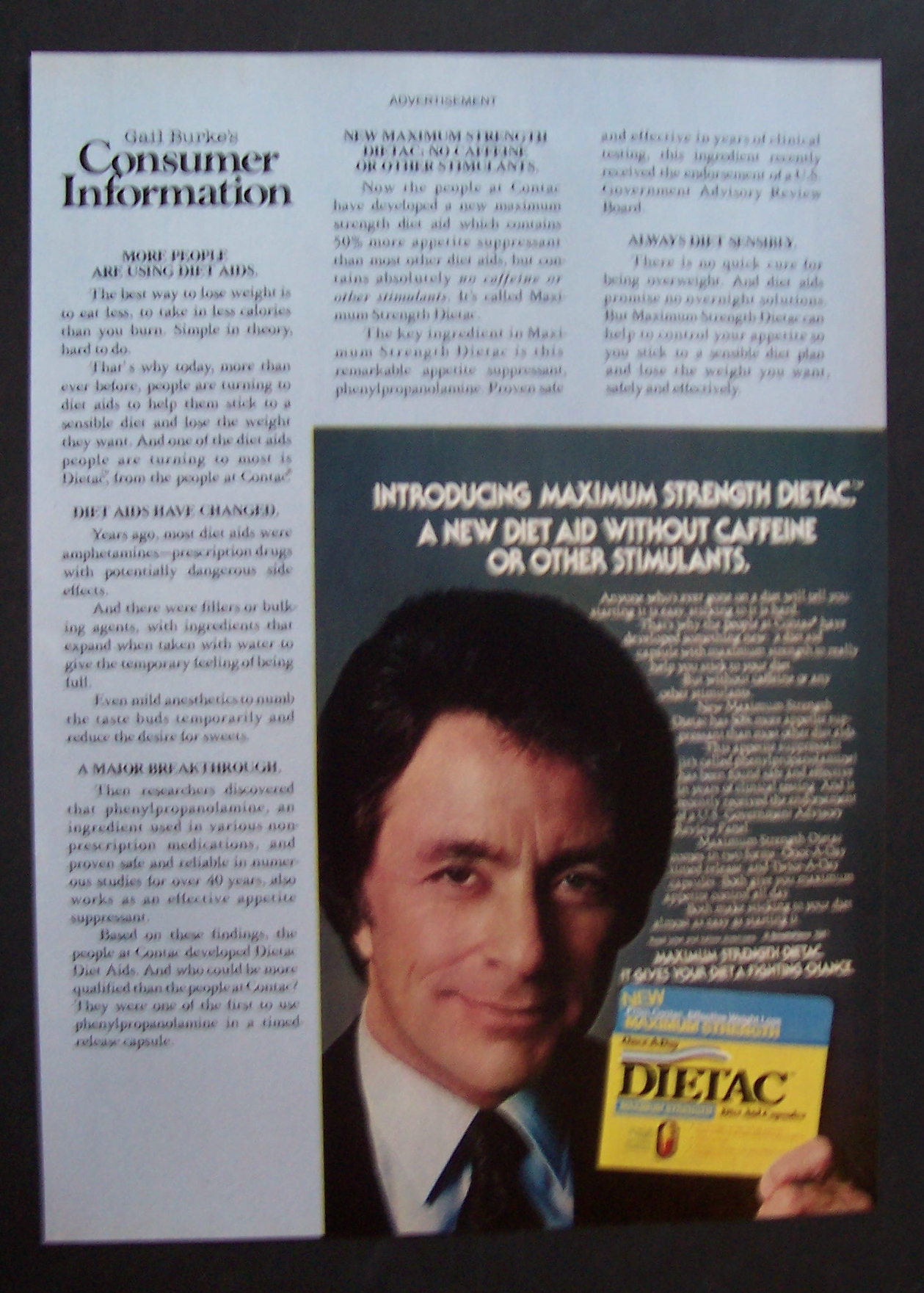 1981 Dietac Diet Aid Capsules with Bill Bixby