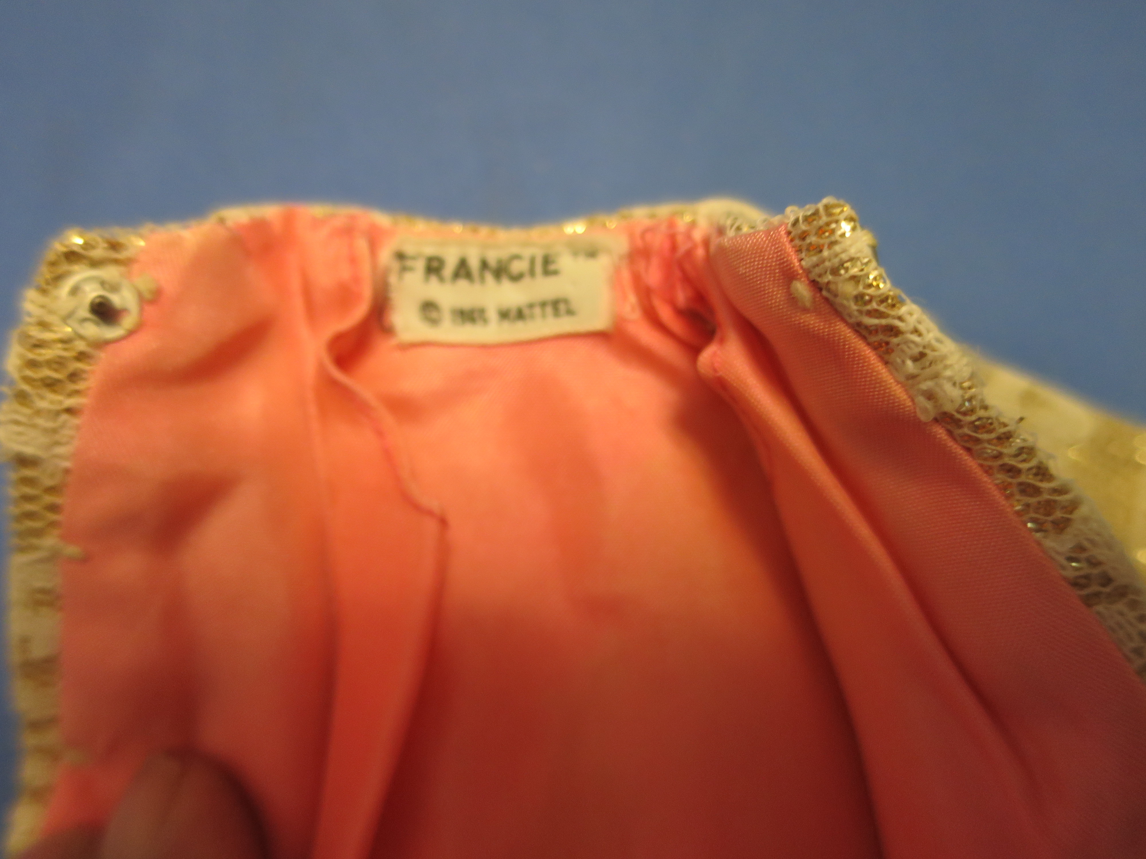 Francie Doll Coat Vintage Tagged Francie 1965 Mattel