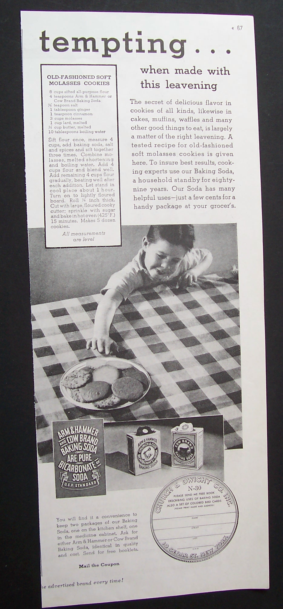 1935  Arm  &  Hammer  Baking  Soda