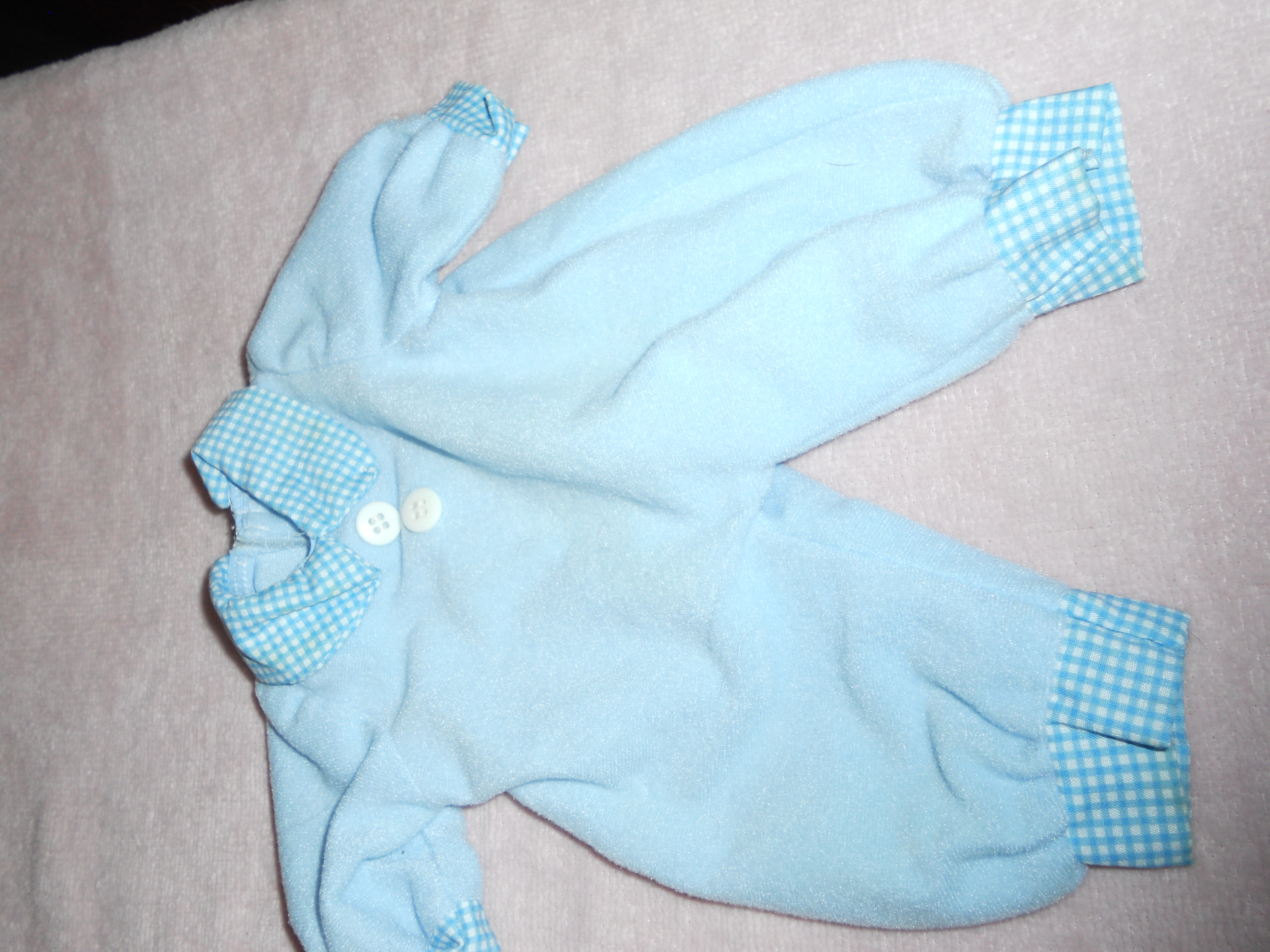 Doll Clothes Romper Blue 8 1/4