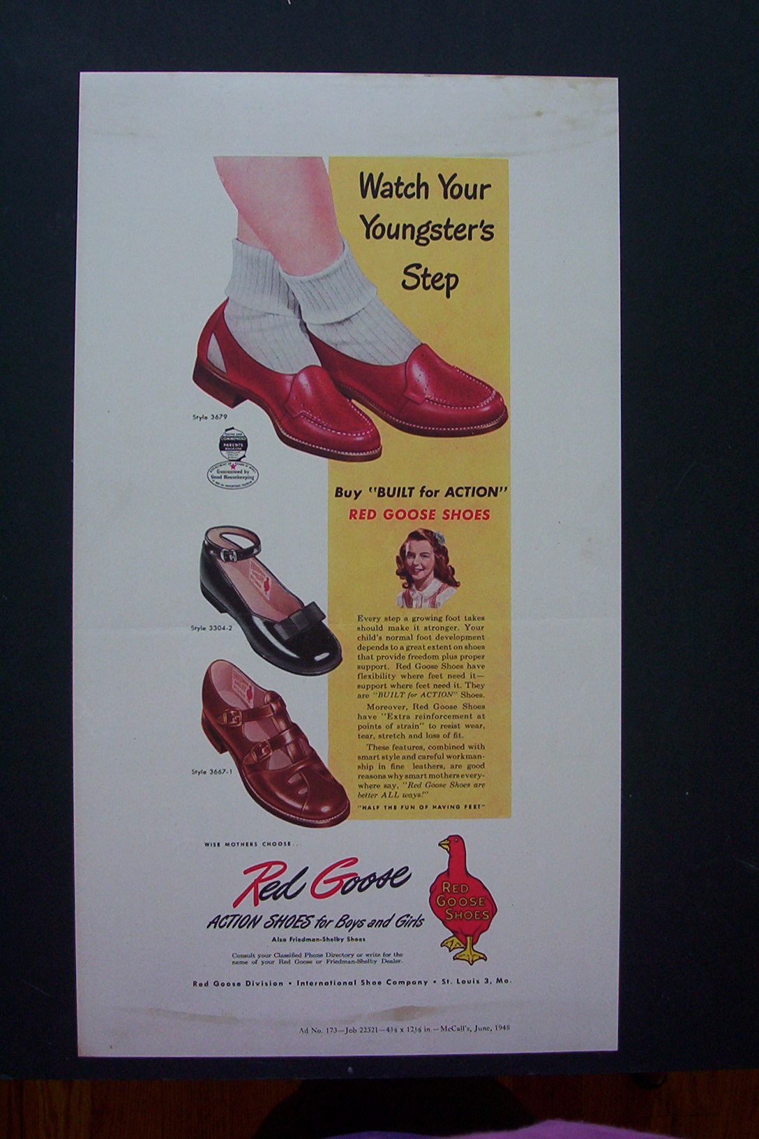 1948 Red Goose Shoes with 3 Different Styles of shoes