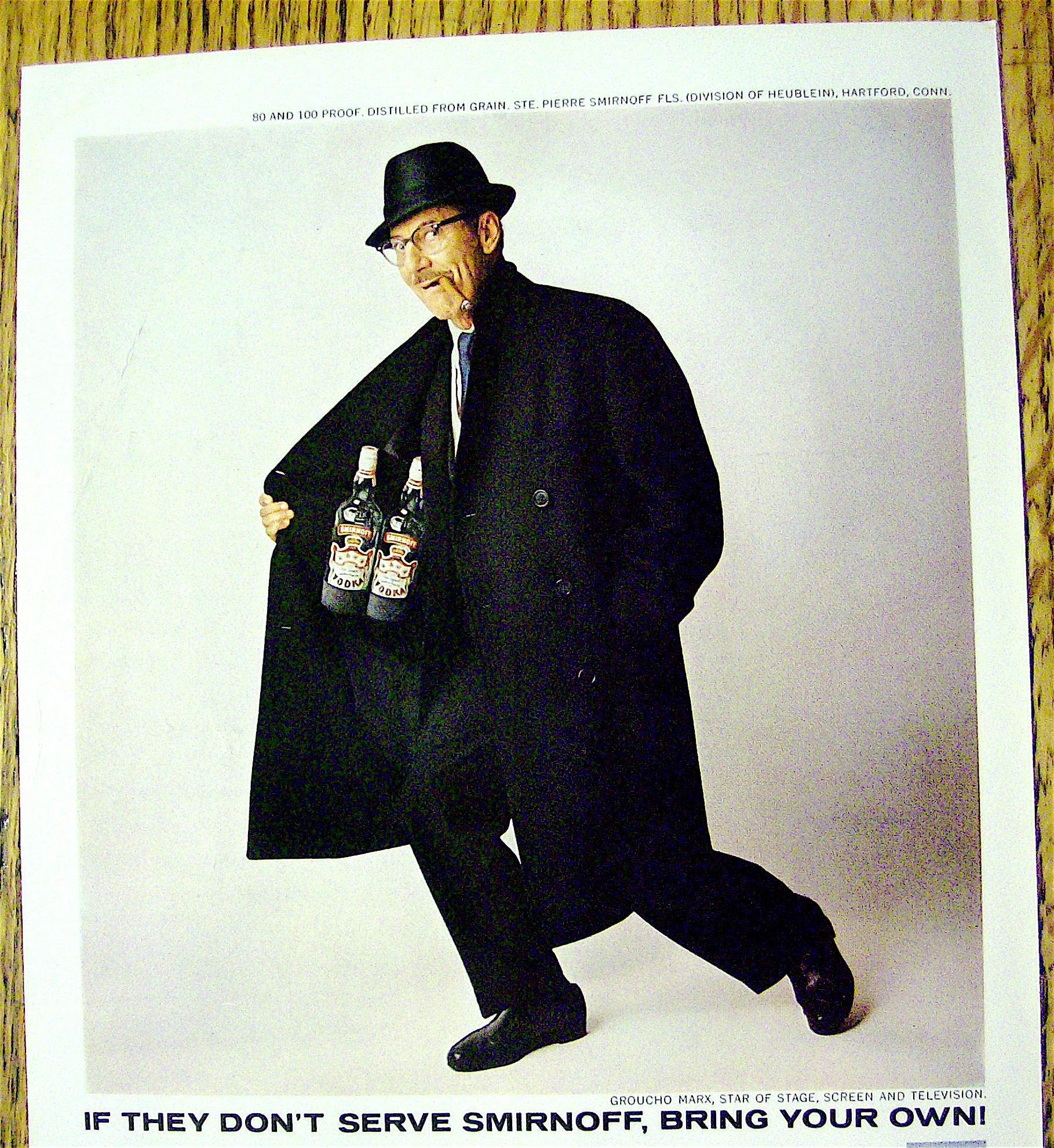 1965 Smirnoff Vodka with Groucho Marx