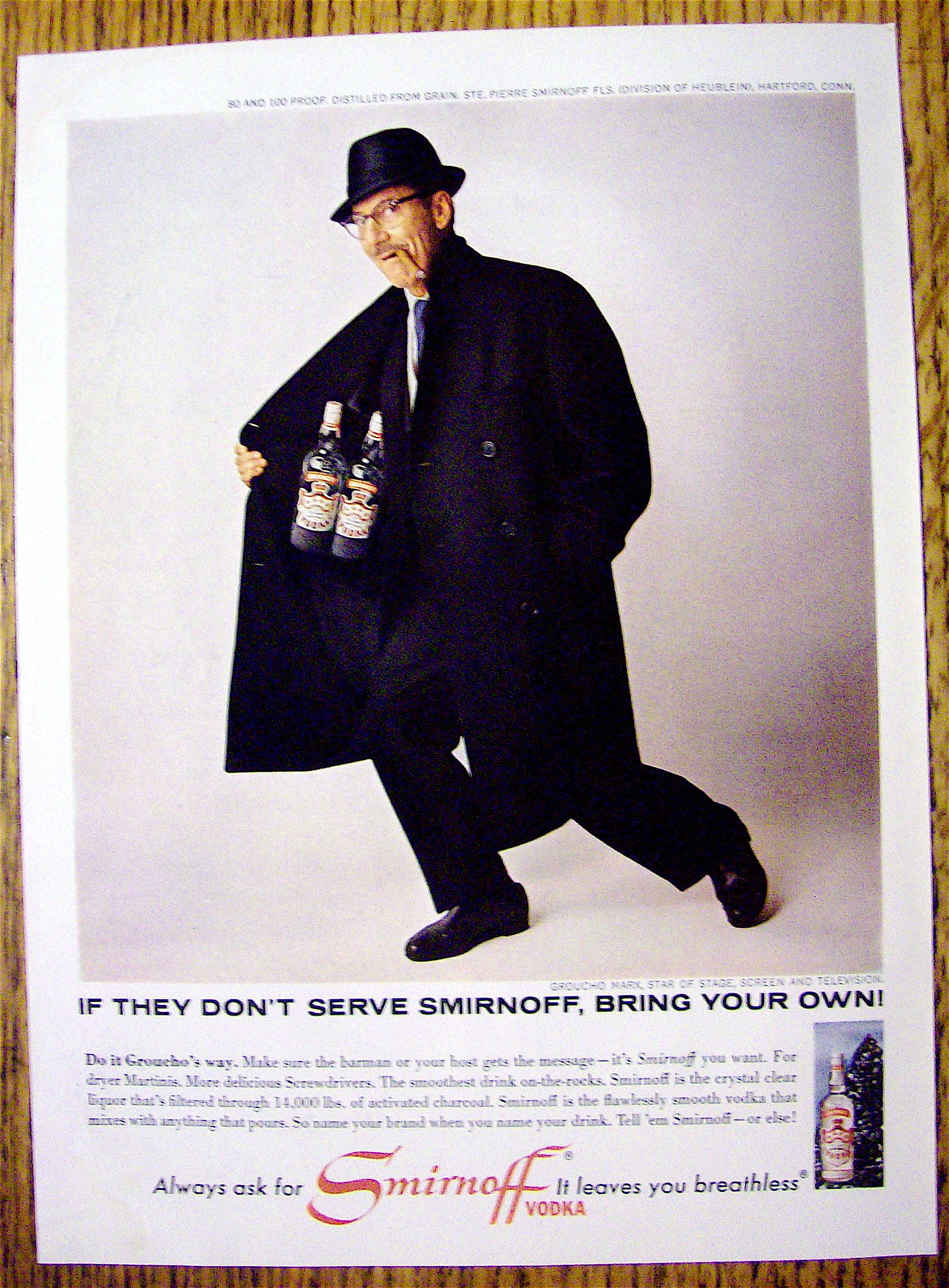 1965 Smirnoff Vodka with Groucho Marx