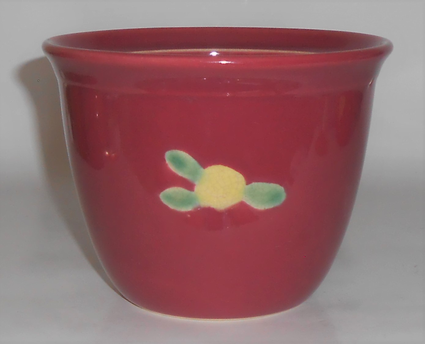 Coors Pottery Rosebud Red Large Bean Pot Robert Schneid