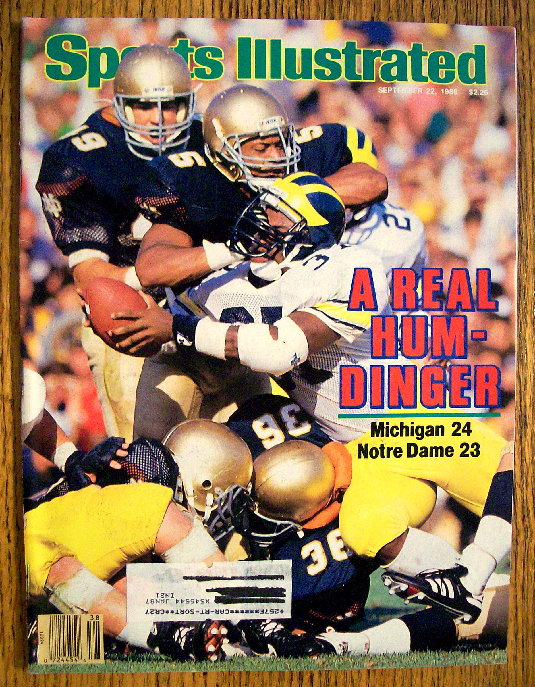 Sports Illustrated Magazine-September 22, 1986
