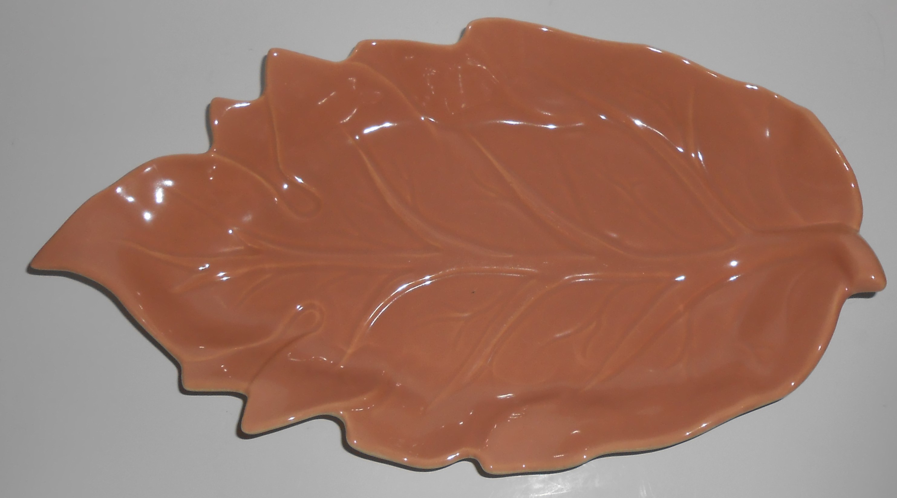 Catalina Pottery Floral Art Ware #C-347 Oatmeal/Coral B