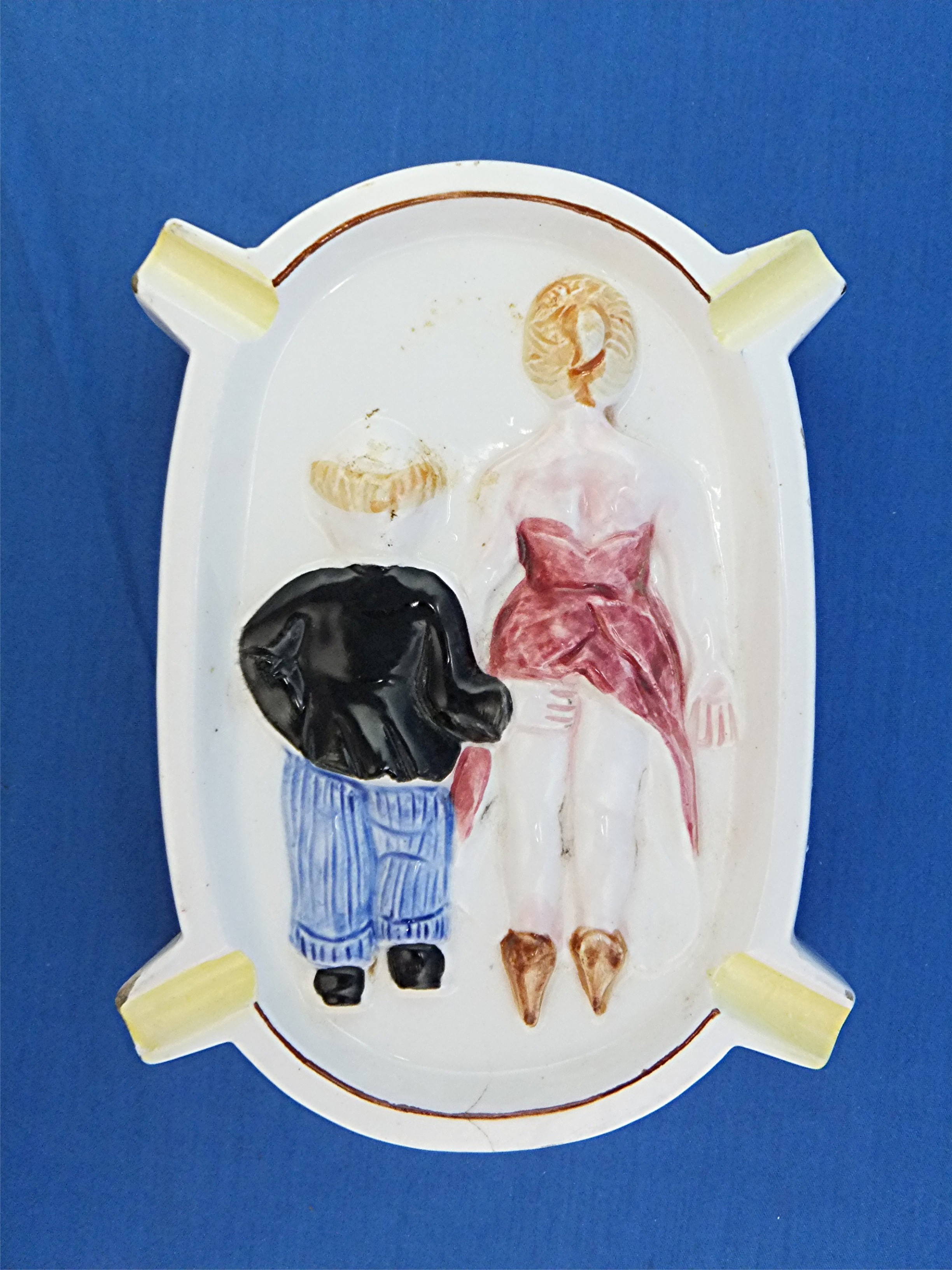 Naughty ashtray, ceramic, vintage