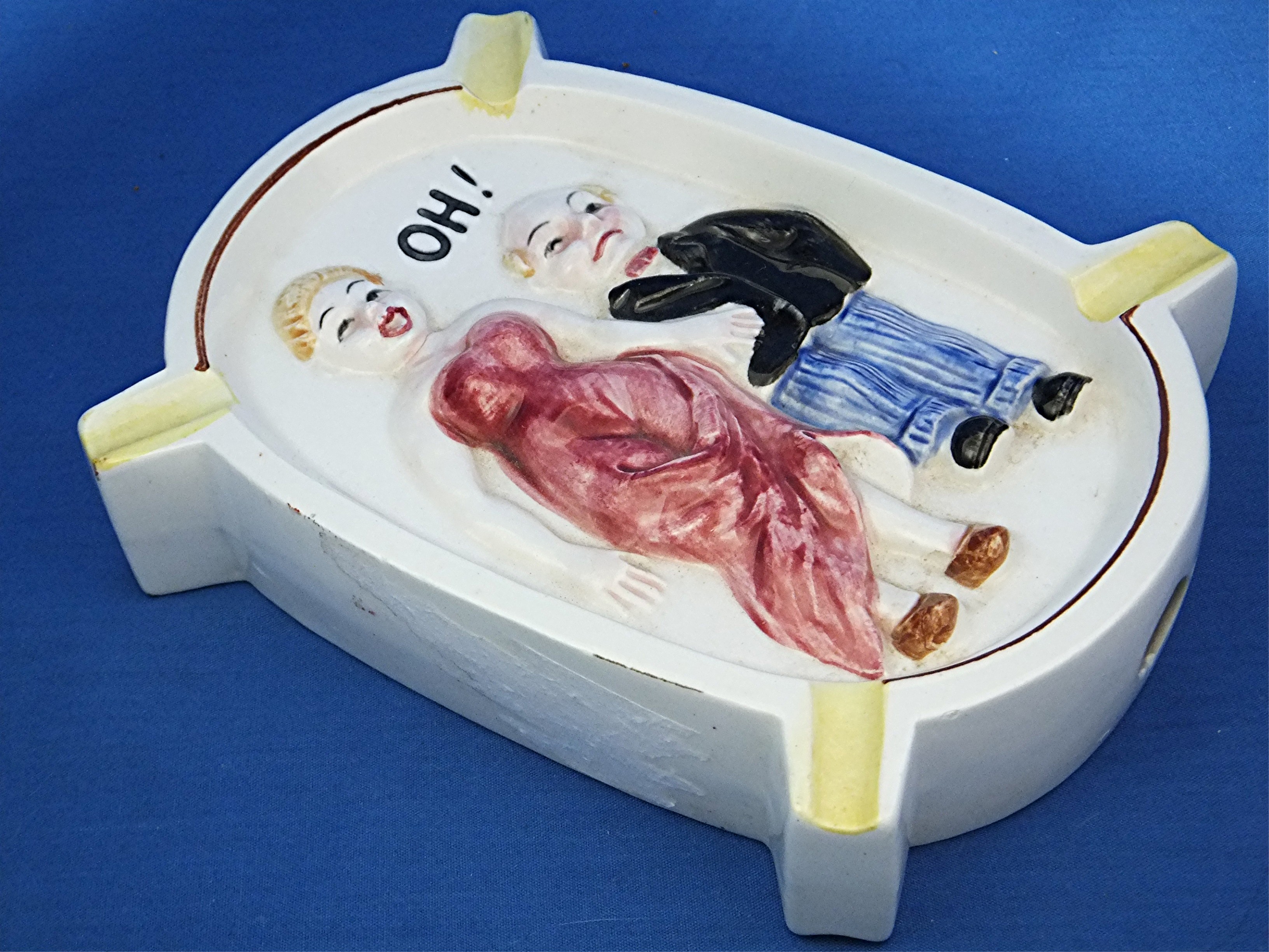 Naughty ashtray, ceramic, vintage