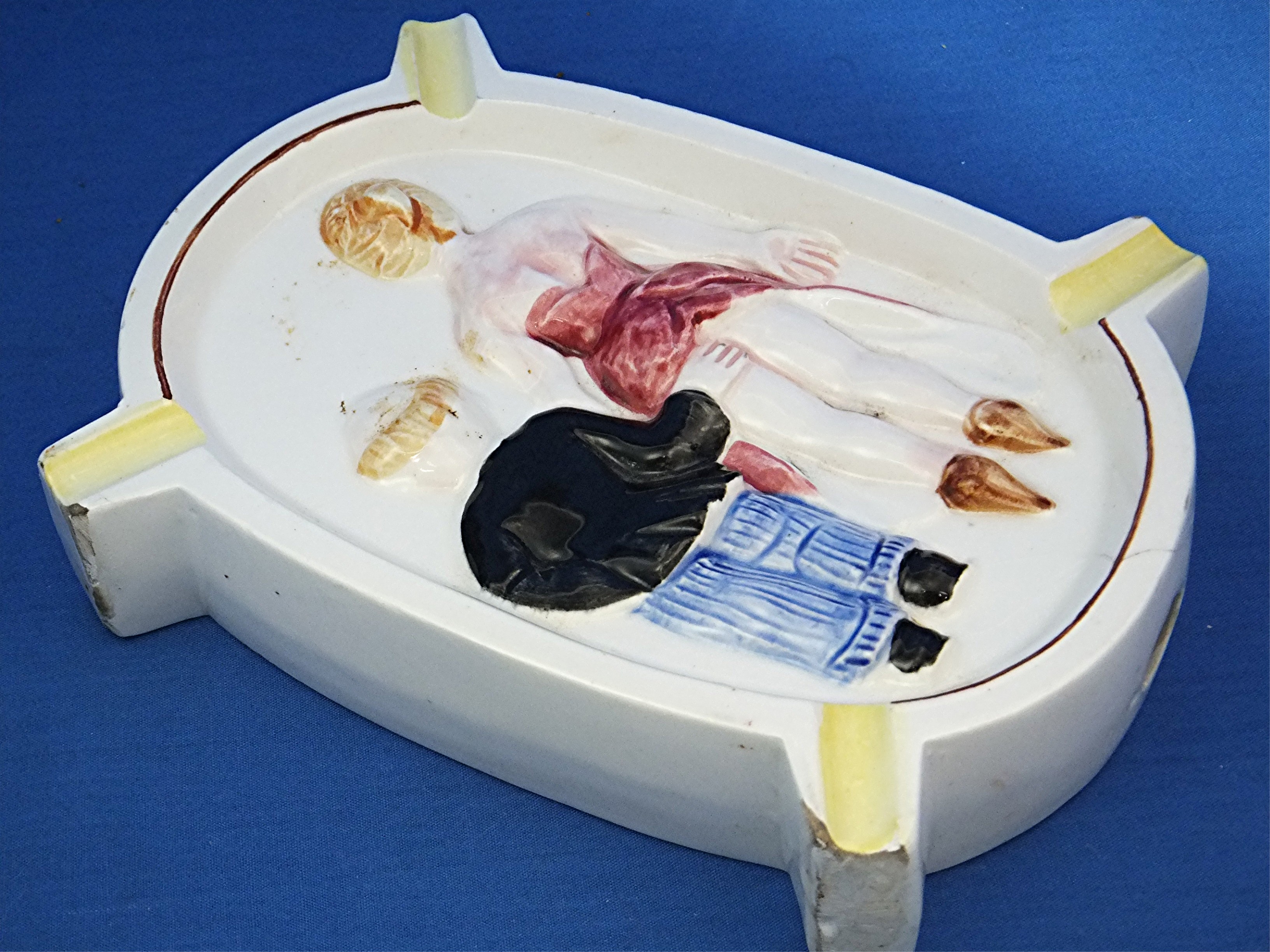 Naughty ashtray, ceramic, vintage