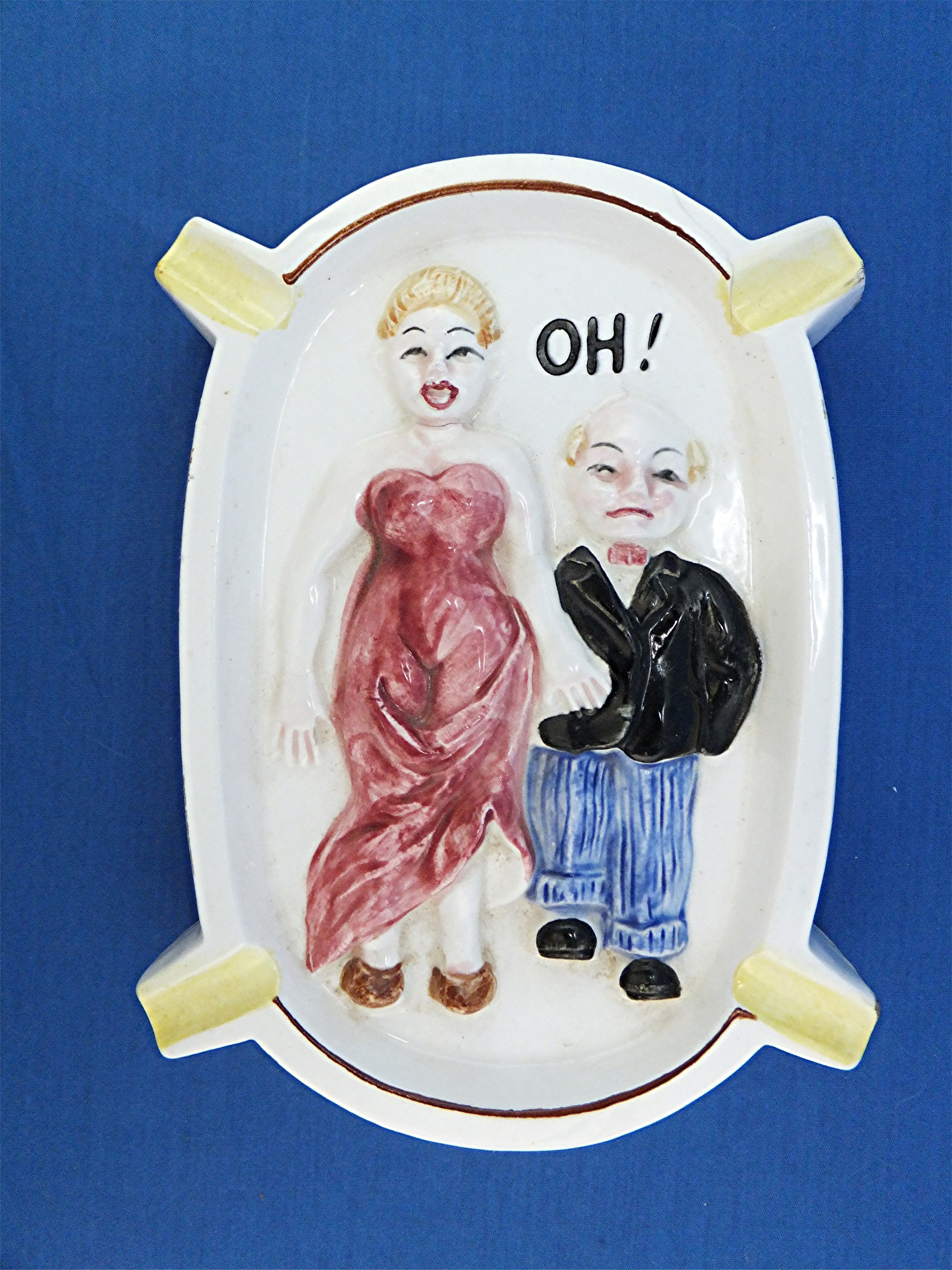 Naughty ashtray, ceramic, vintage