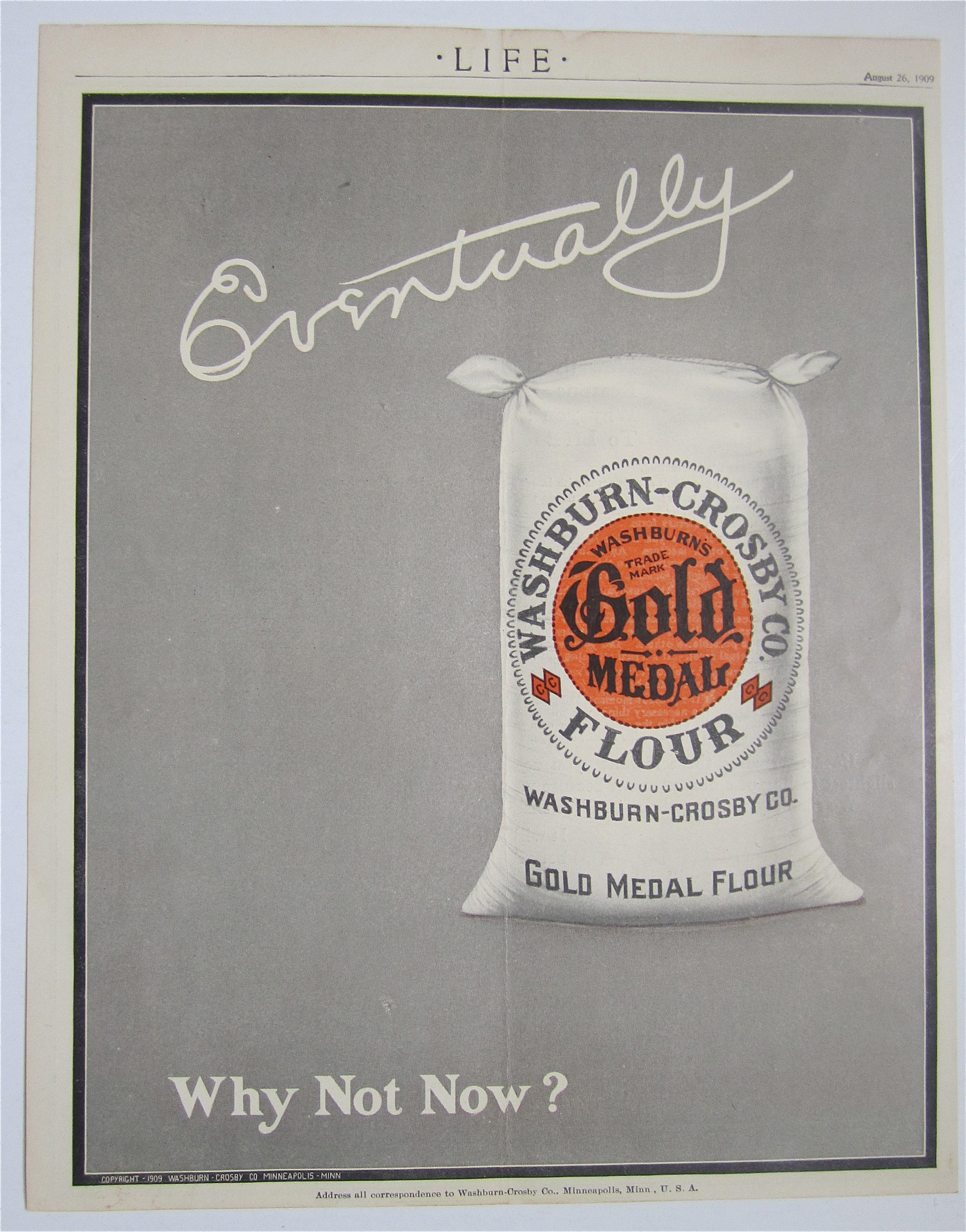1909 Gold Medal Flour with Bag Of Flour