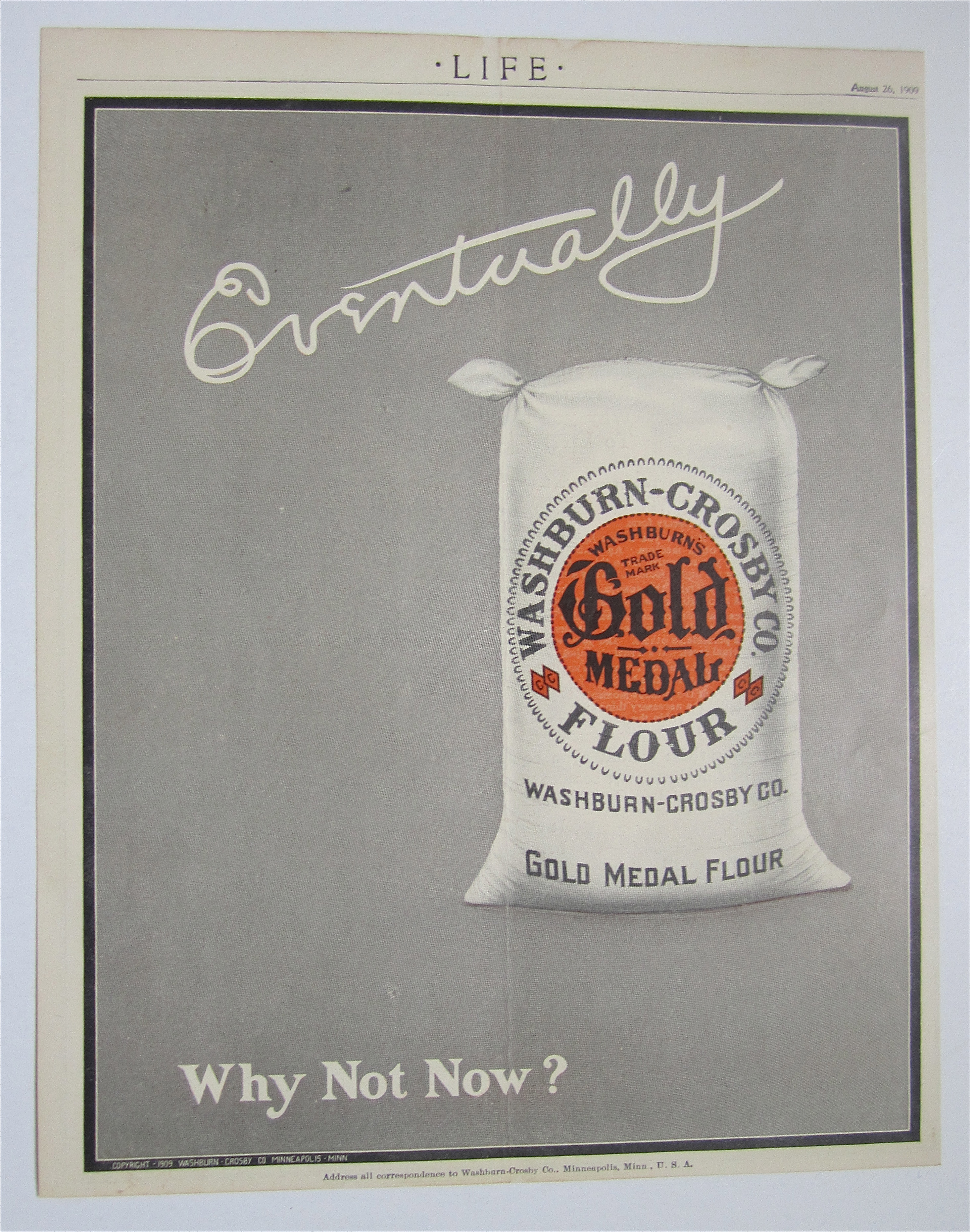 1909 Gold Medal Flour with Bag Of Flour