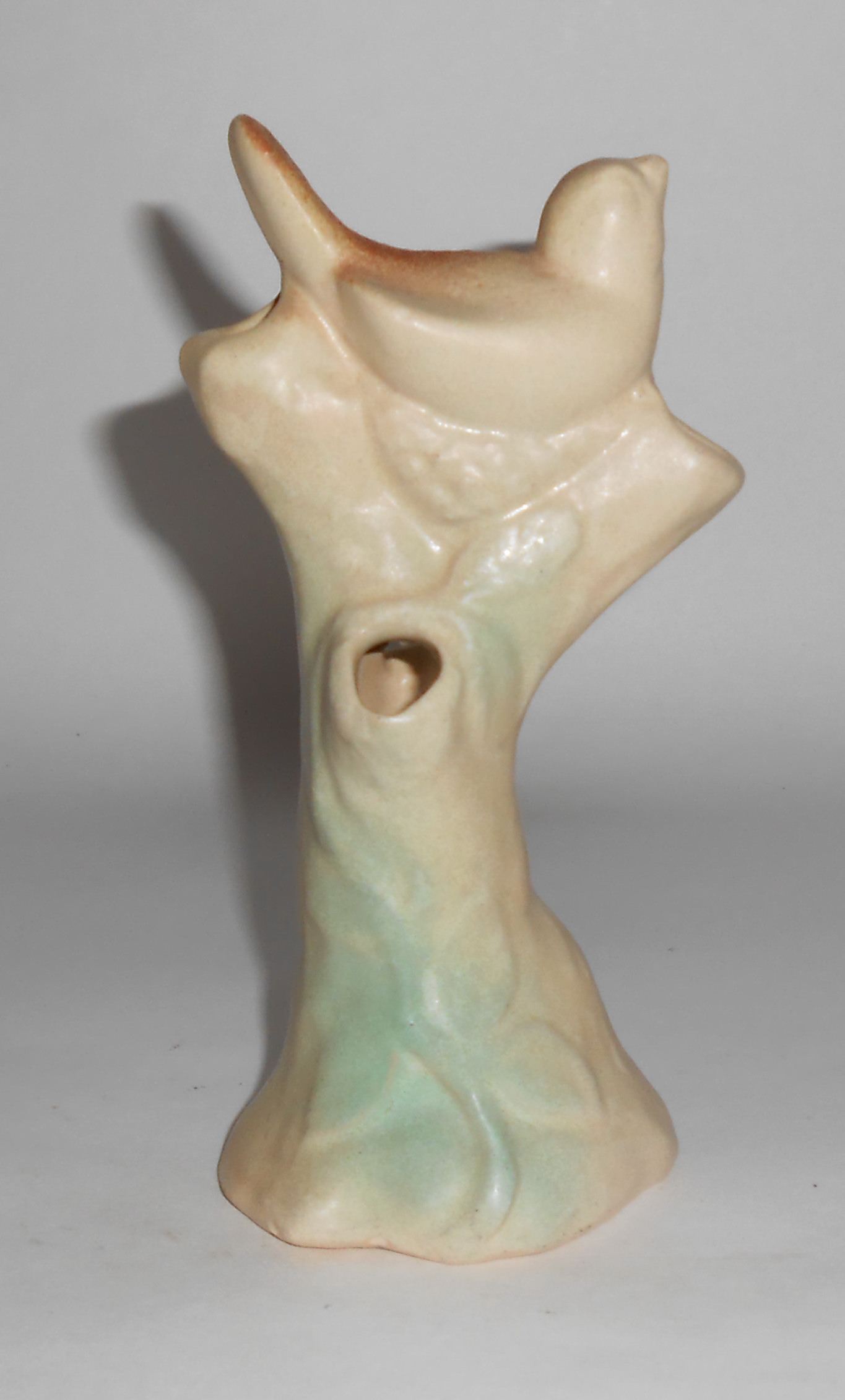 Rosemeade Pottery Bird On Nest Vase! MINT