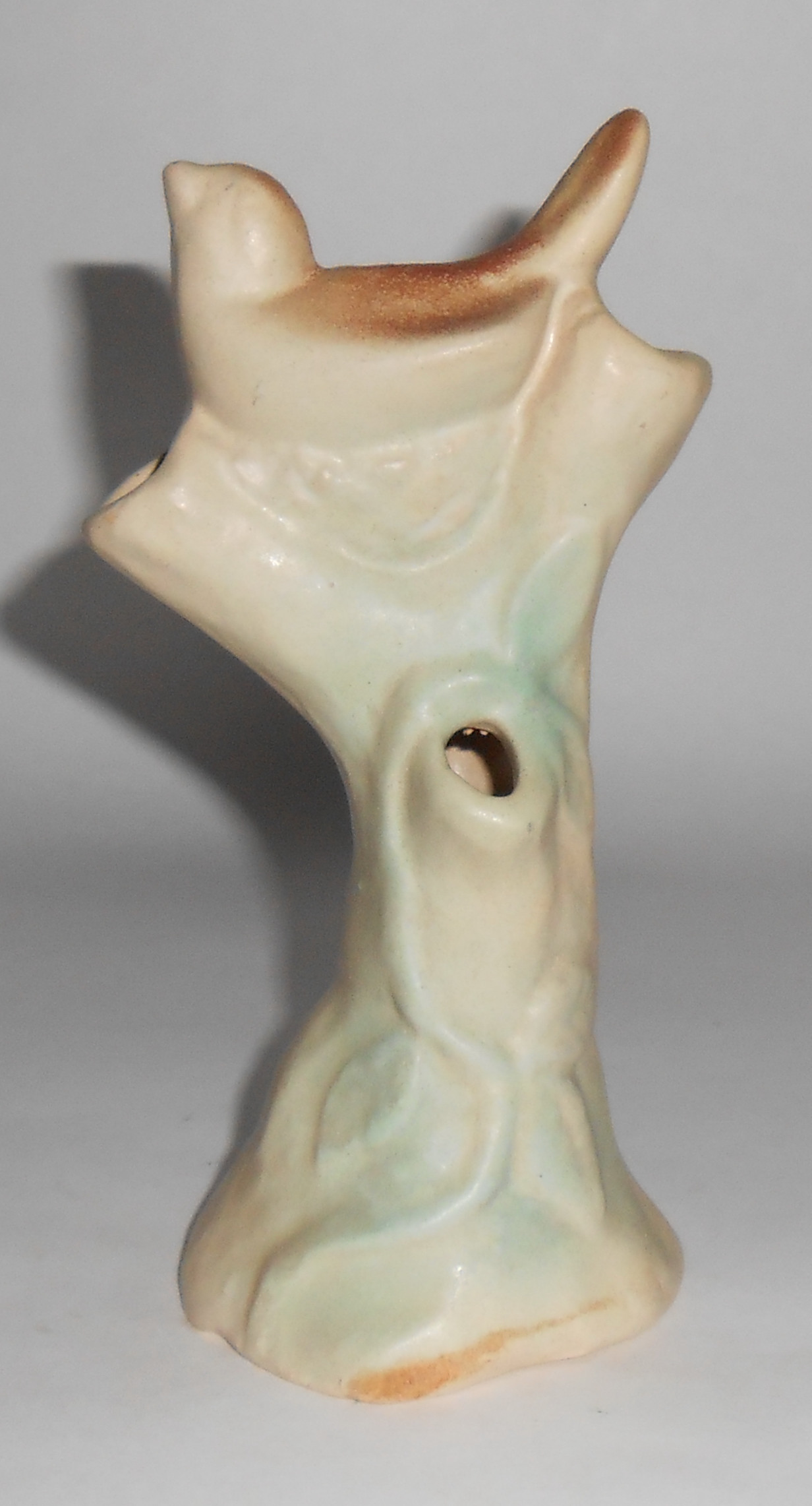Rosemeade Pottery Bird On Nest Vase! MINT