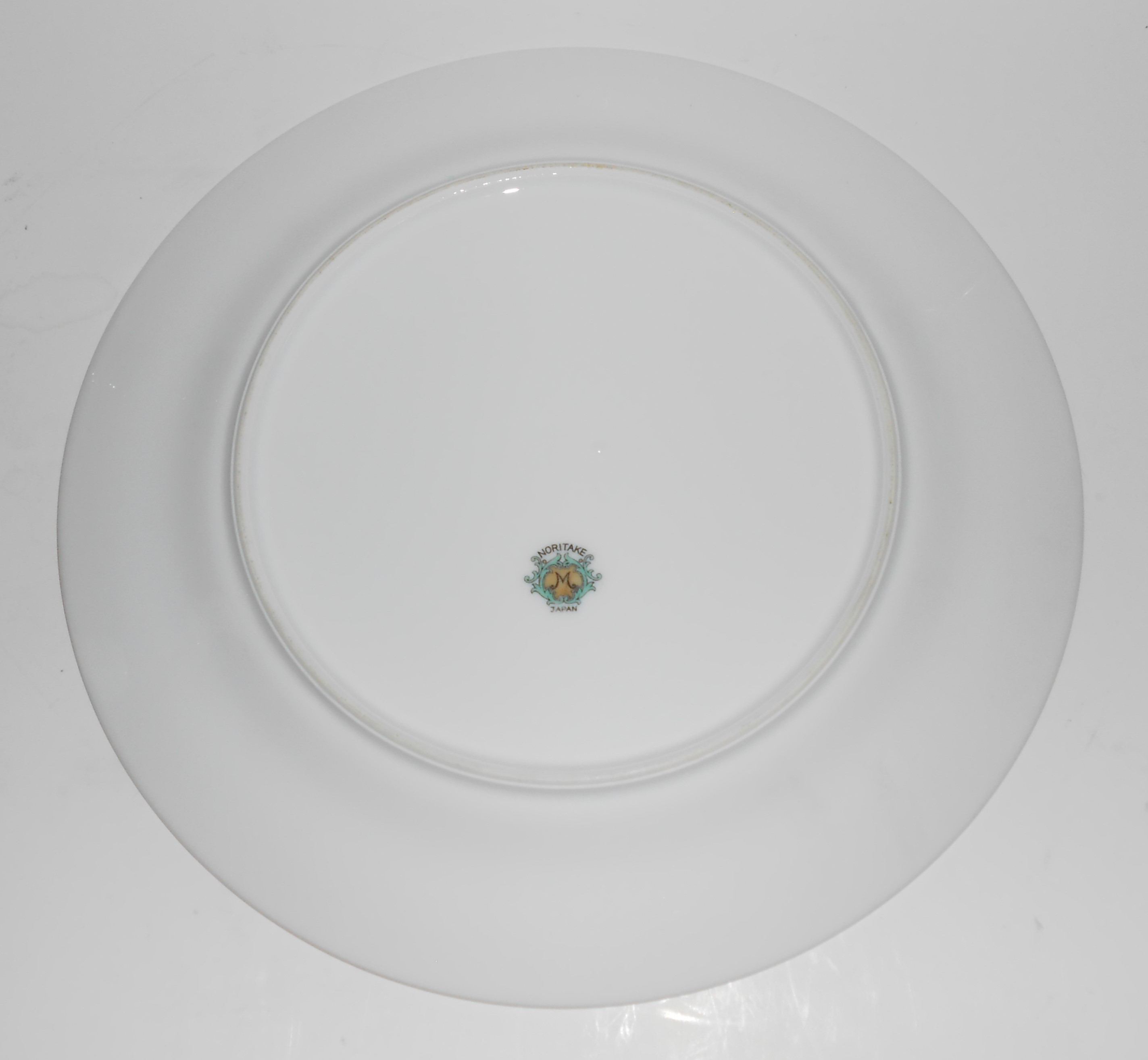 Noritake Porcelain China Floral w/Gold Trim Yellow Body
