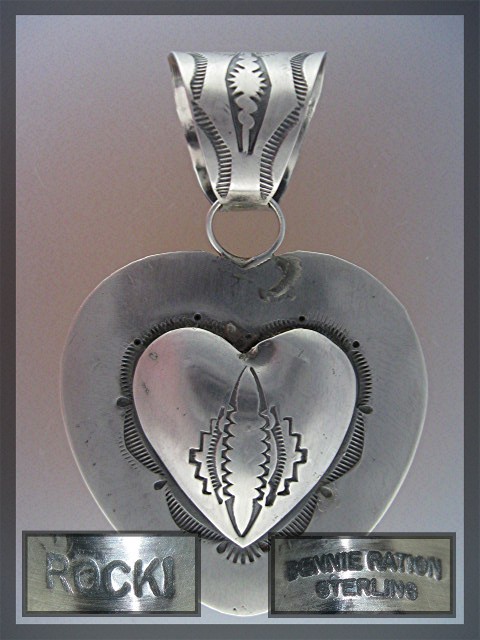 Rocki Gorman Mojave Turquoise Reversible Heart Pendant