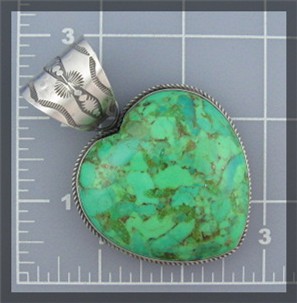 Rocki Gorman Mojave Turquoise Reversible Heart Pendant