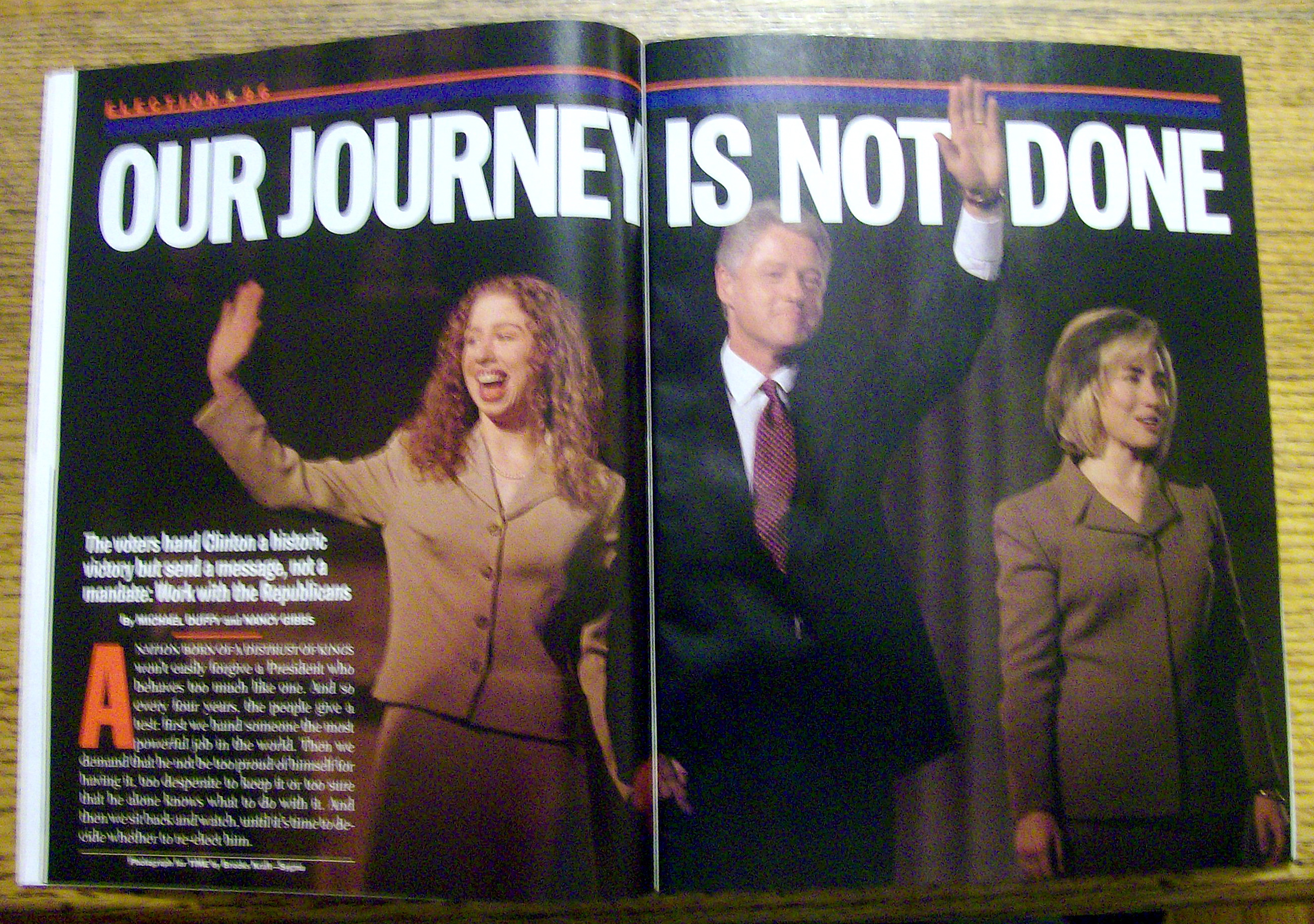 Time Magazine-November 18, 1996-President Bill Clinton