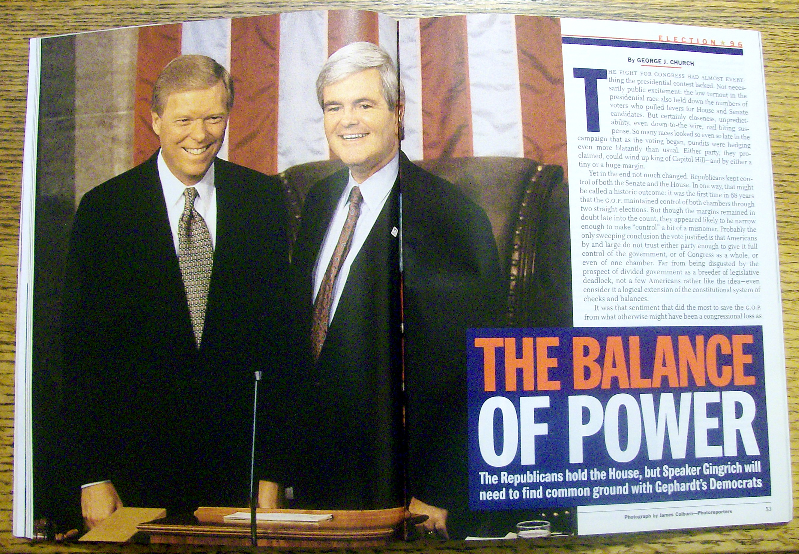 Time Magazine-November 18, 1996-President Bill Clinton