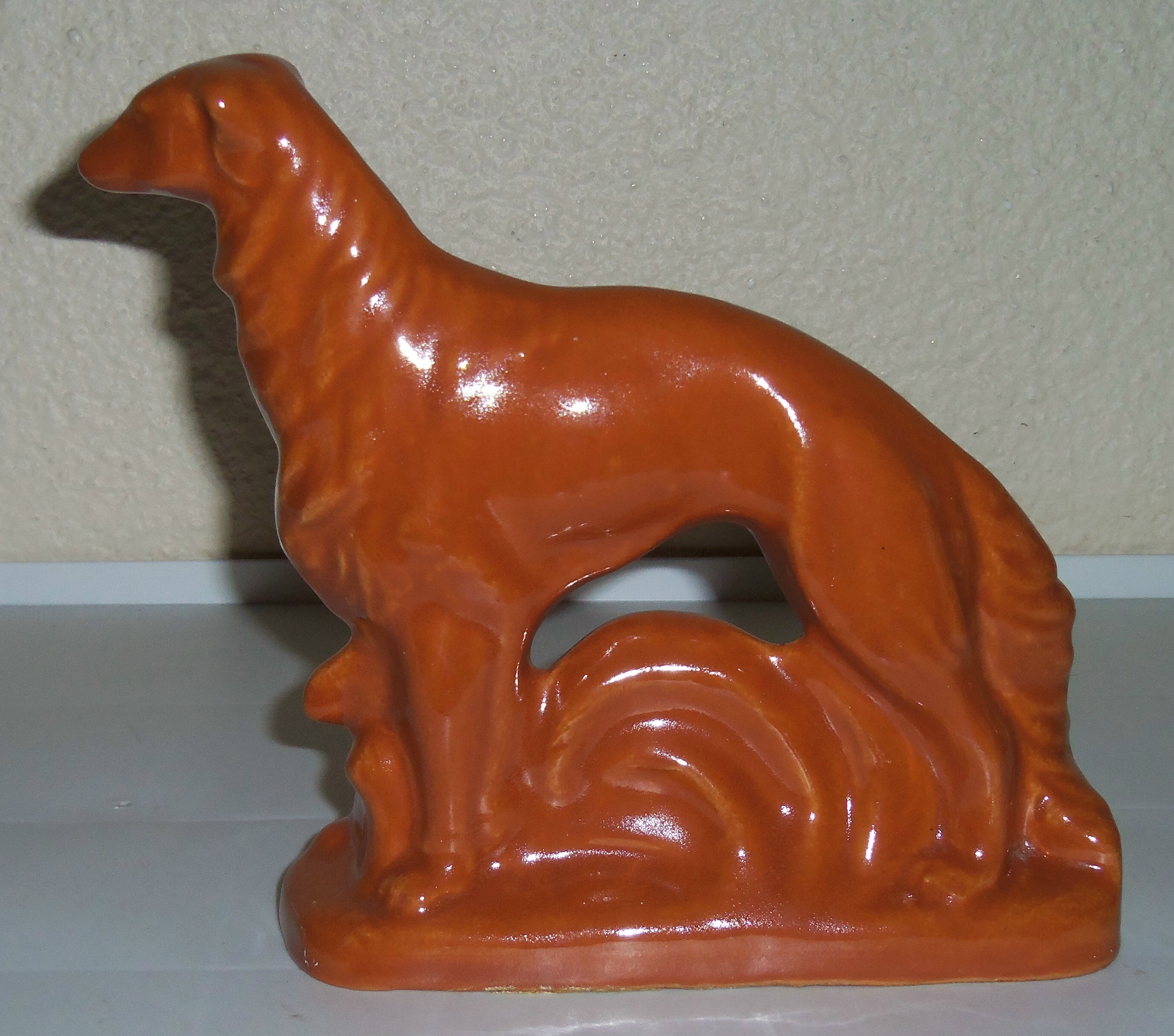 Rosemeade Pottery Wolfhound Bookend
